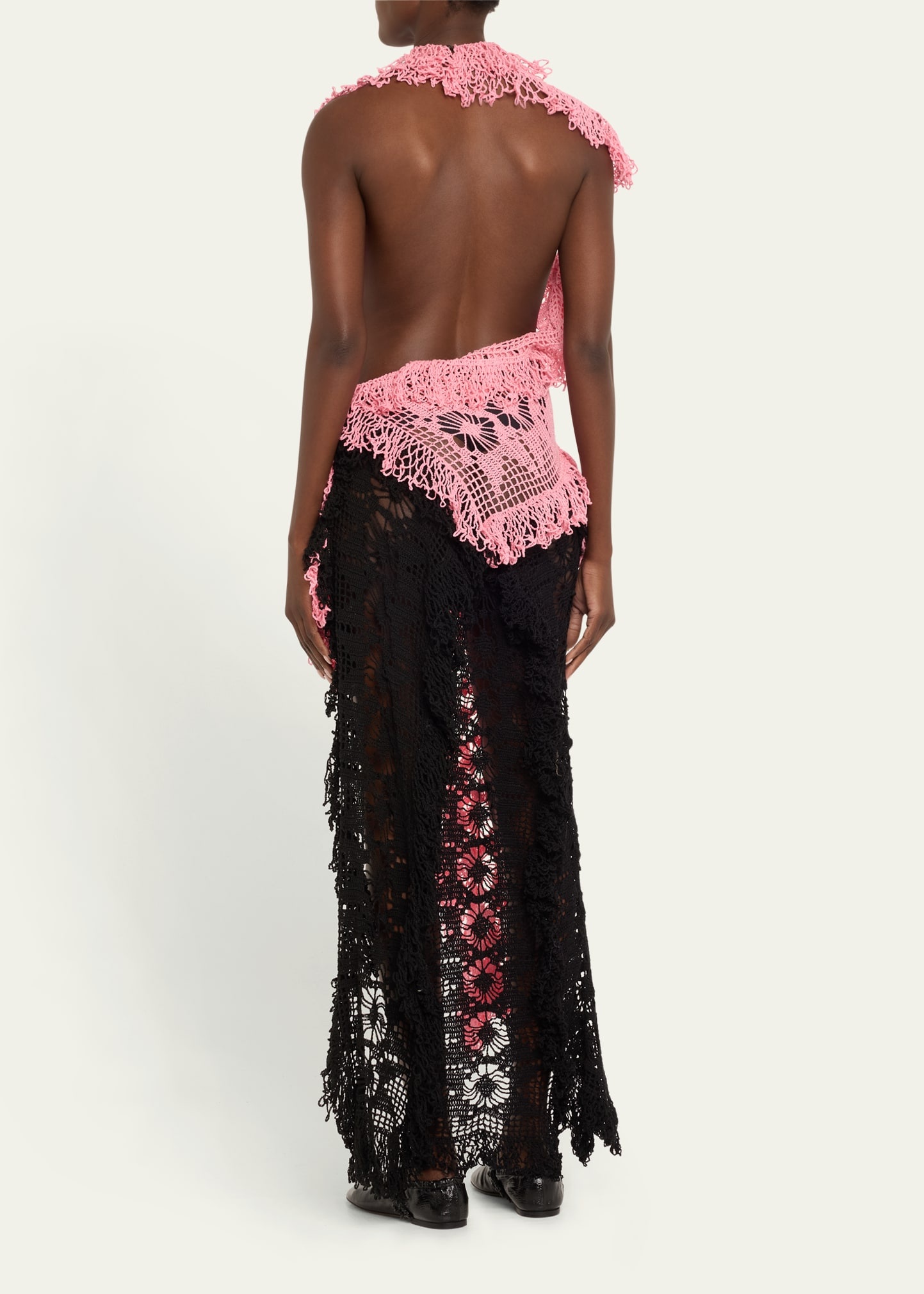 Drift Crochet Backless Maxi Dress - 3