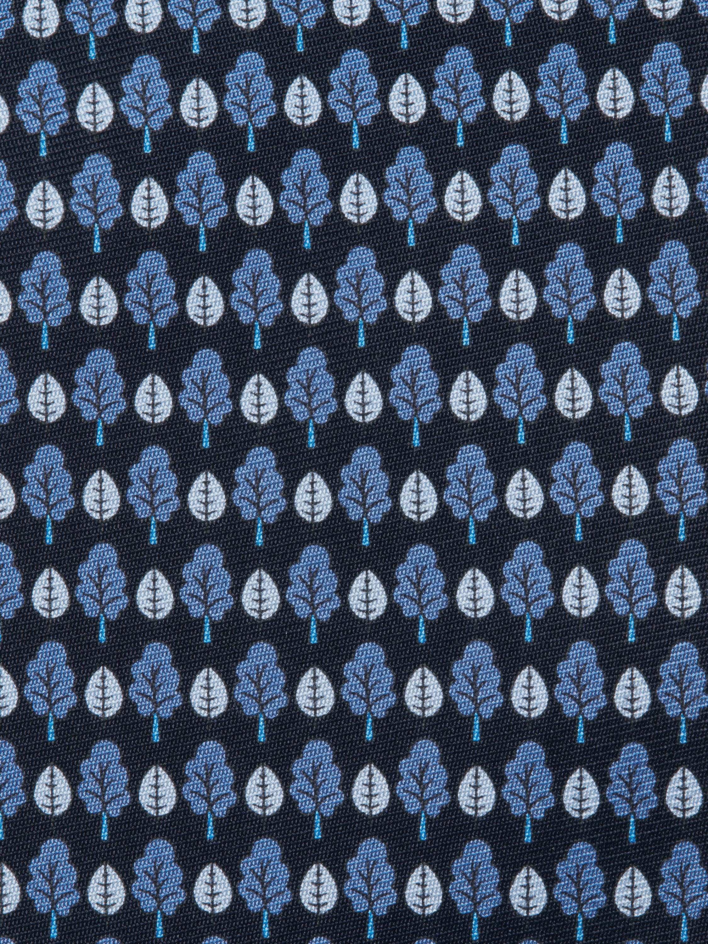 DARK BLUE SILK TIE - 2