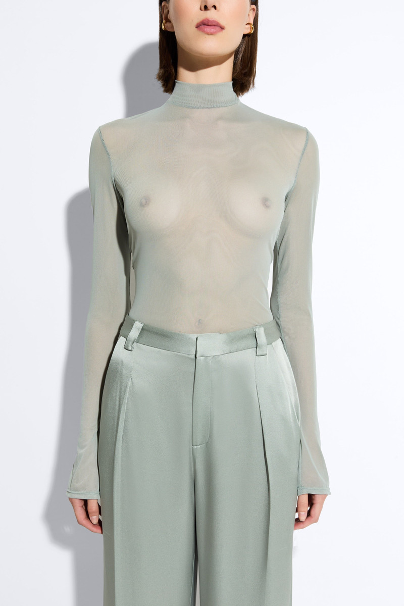 Mesh Mock Neck Bodysuit 4