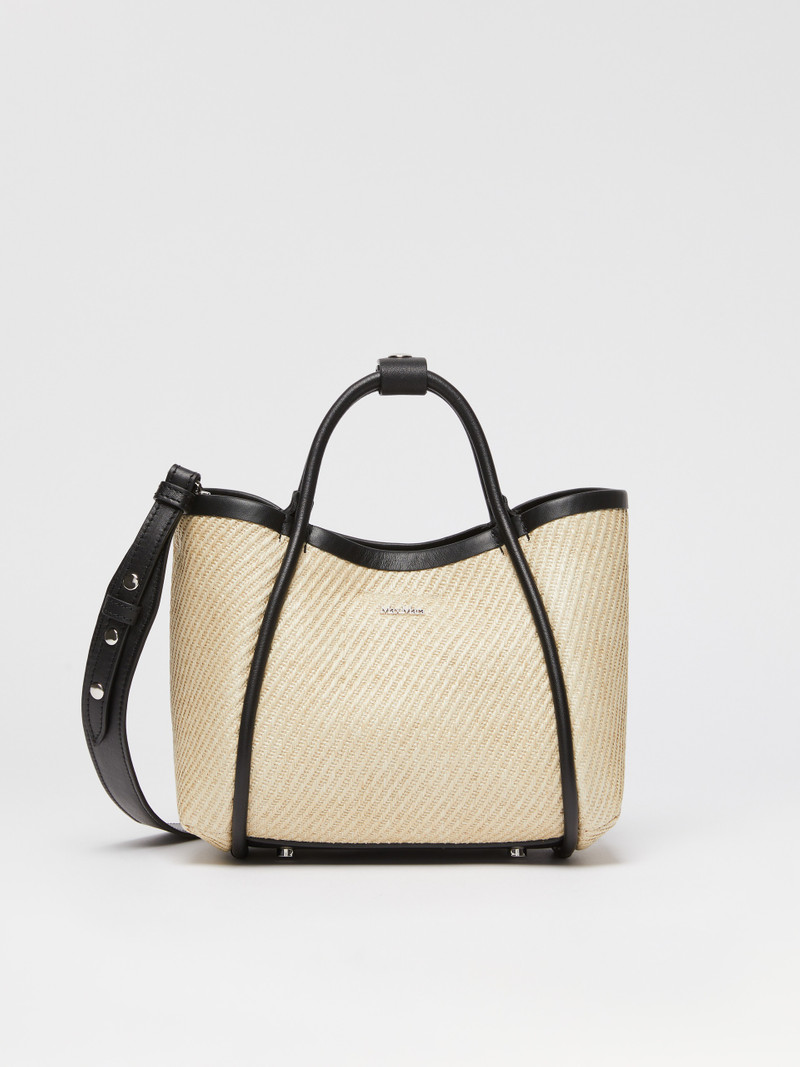 SUMMERMARINEXS Extra-Small raffia-look fabric Marine bag 1