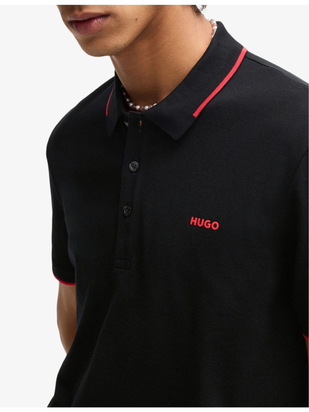Branded short-sleeved stretch-cotton polo shirt - 5