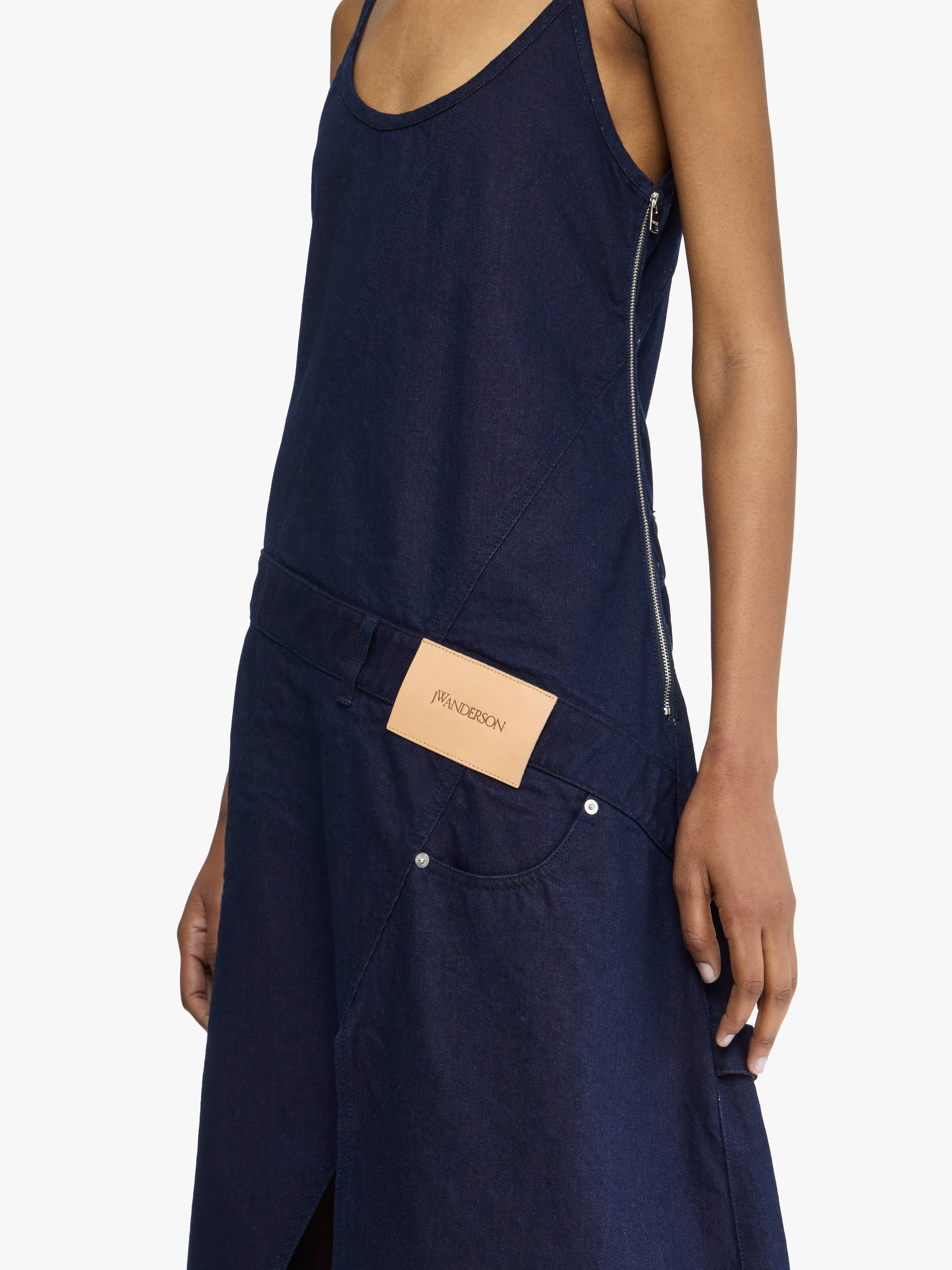 TWISTED DENIM WORKWEAR DRESS - 5