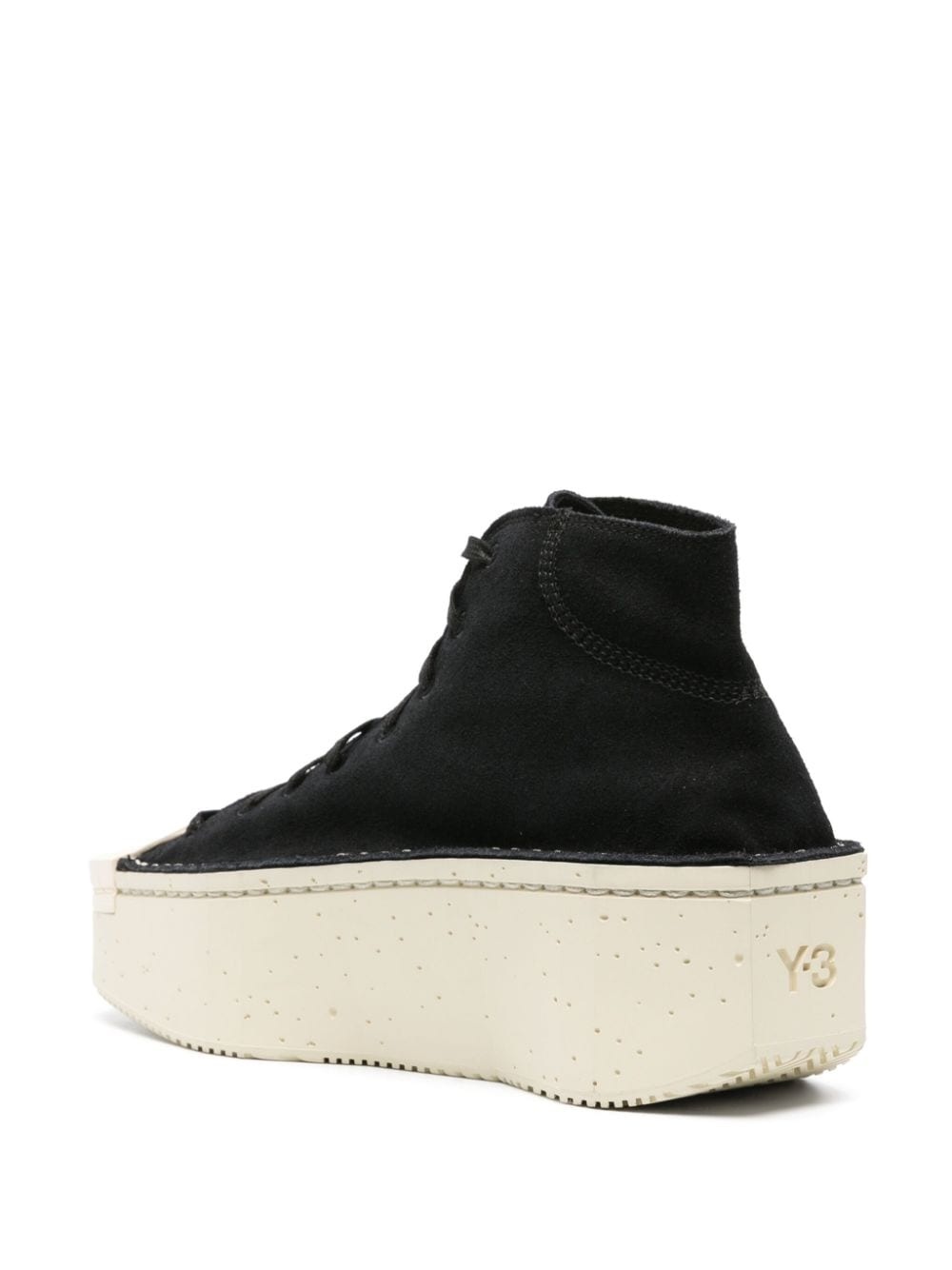 lace-up platform sneakers - 3