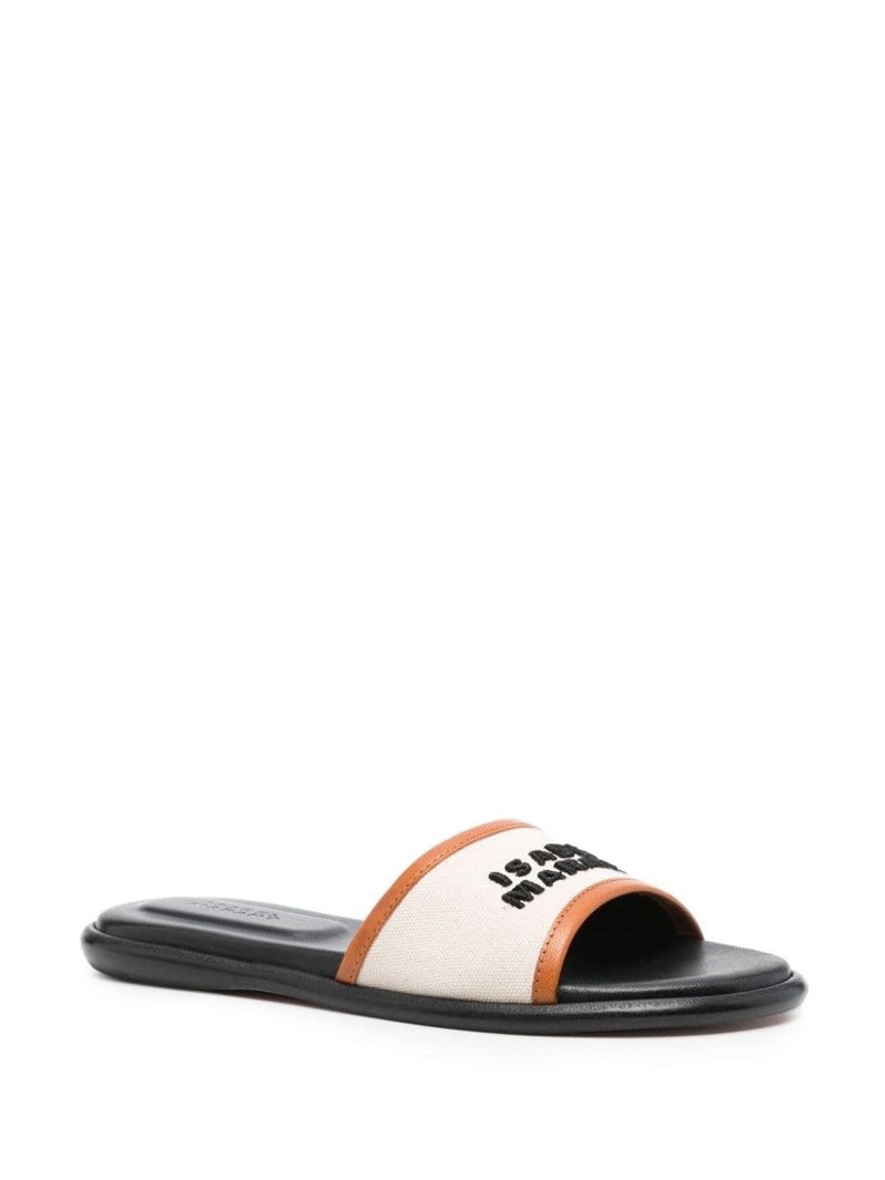 Isabel Marant logo-embroidered leather sandals outlook