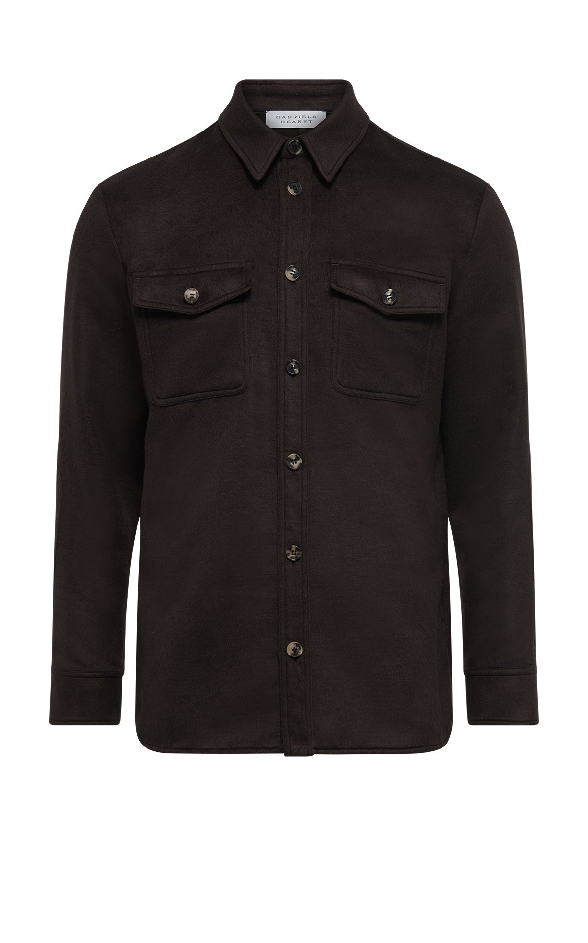 Lucas Overshirt in Chocolate Winter Silk - 1