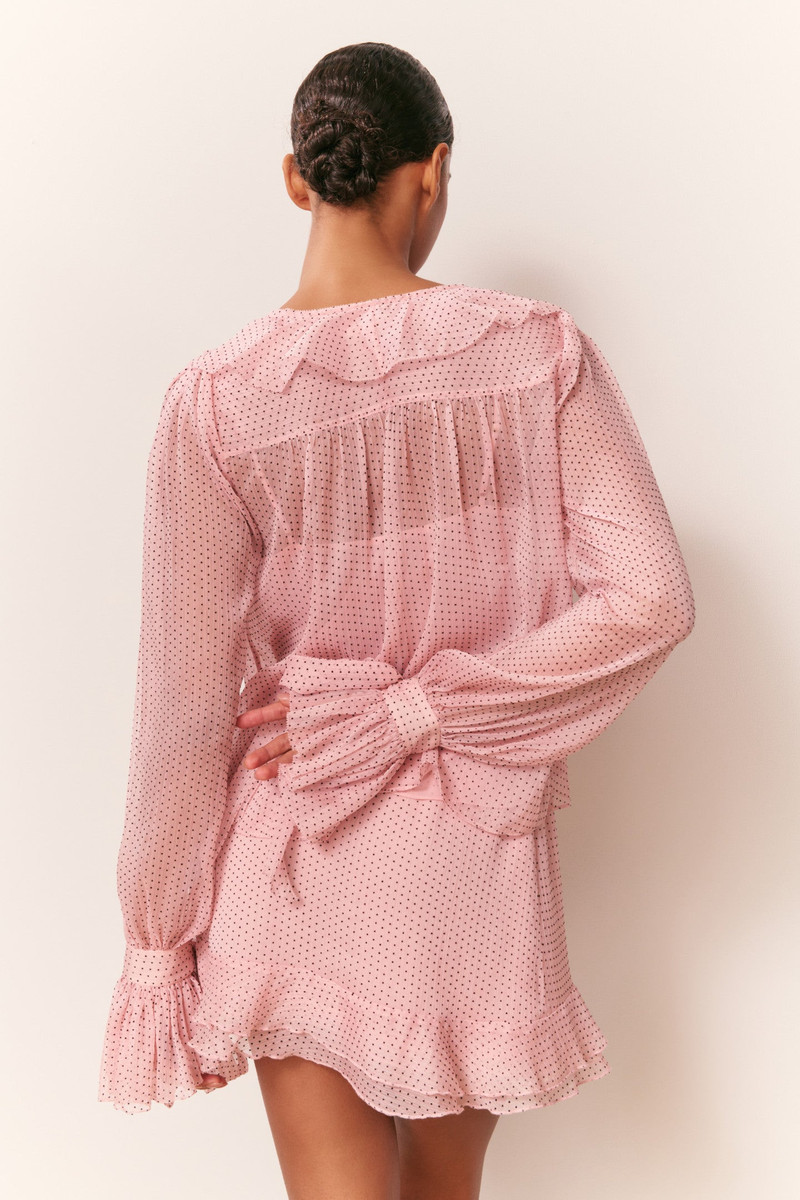 Linette Polka Dot Ruffle Blouse 4