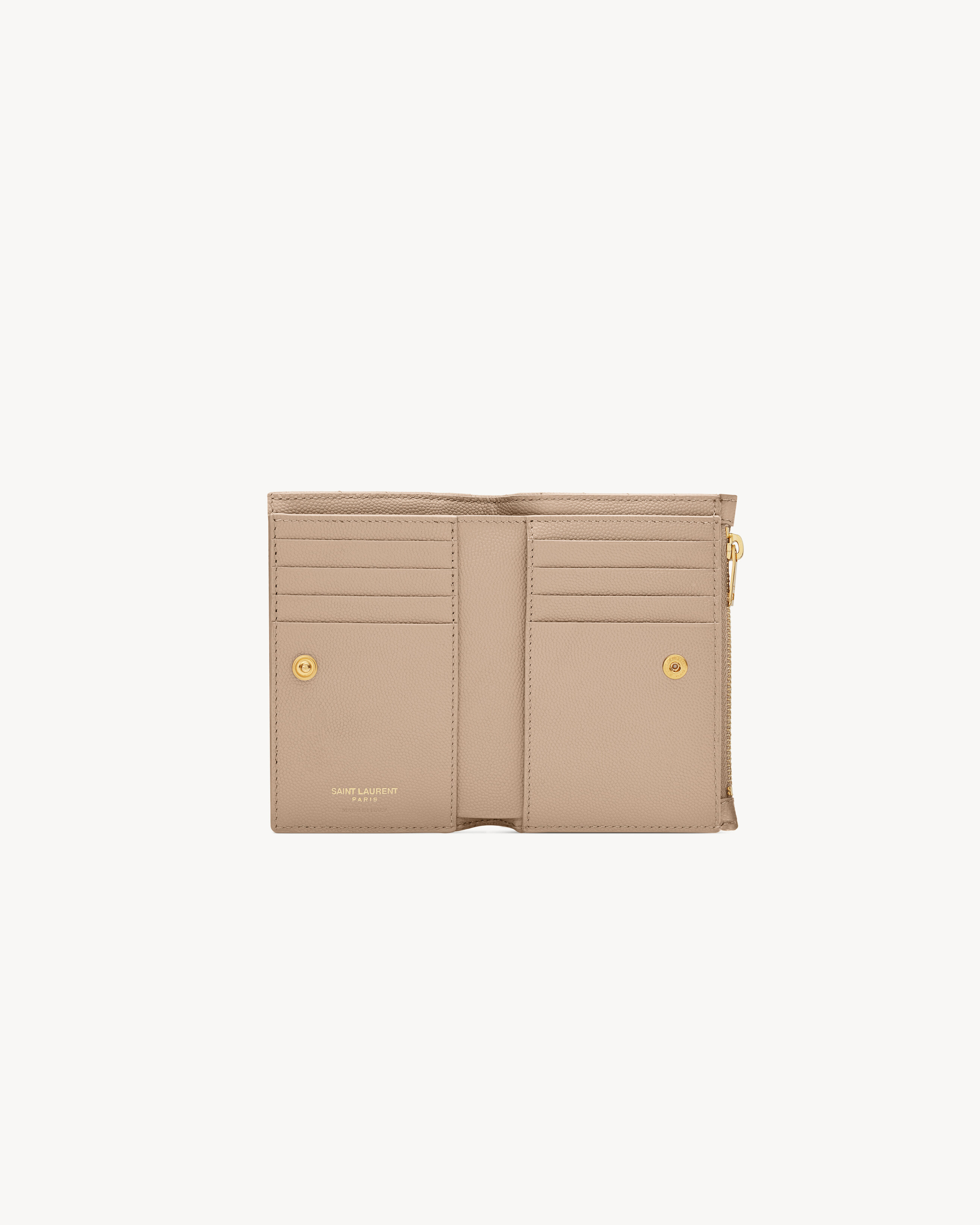 CASSANDRE MATELASSÉ FRAGMENTS BI-FOLD WALLET IN GRAIN DE POUDRE LEATHER - 4
