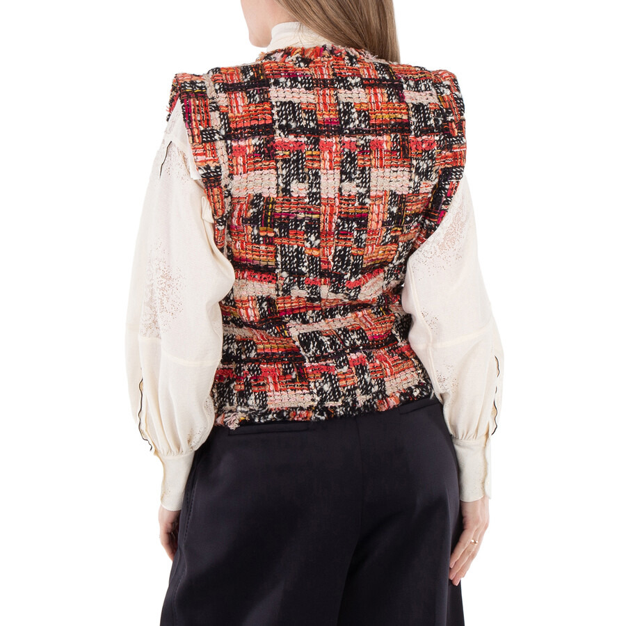 Isabel Marant Ladies Pink Djiroy Wool Tweed Vest - 5