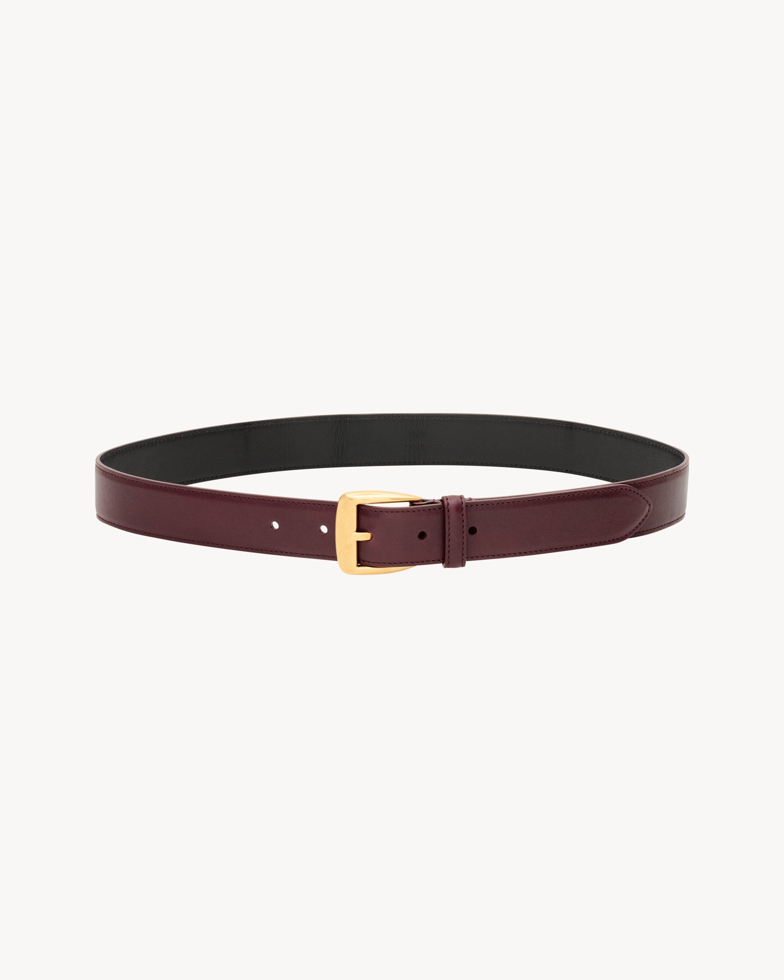 TRAPEZOID BELT IN GRAINED LEATHER - 3
