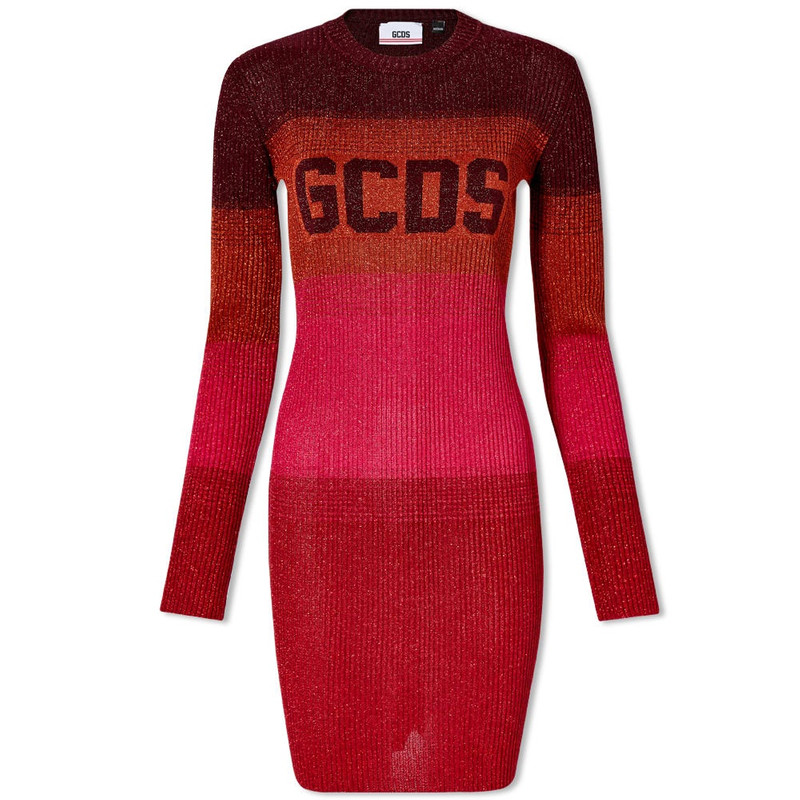 GCDS Degrade Lurex Knit Dress - 1