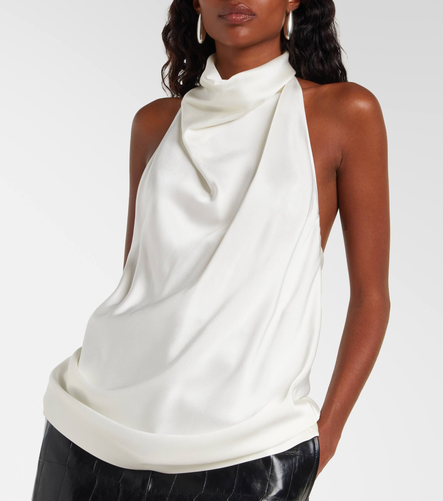 Halterneck satin top - 6