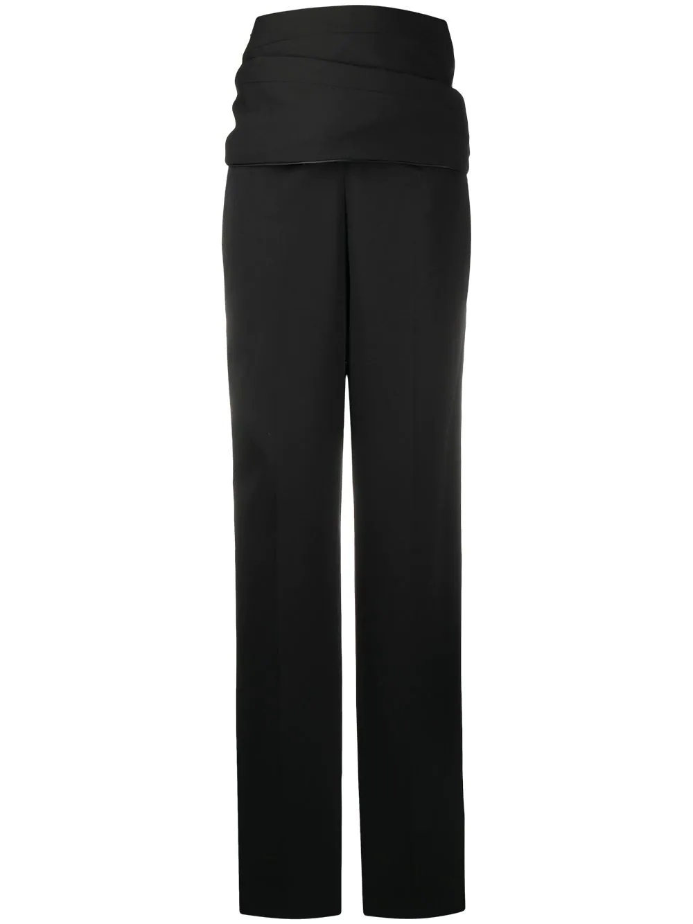 high-waisted draped trousers - 1