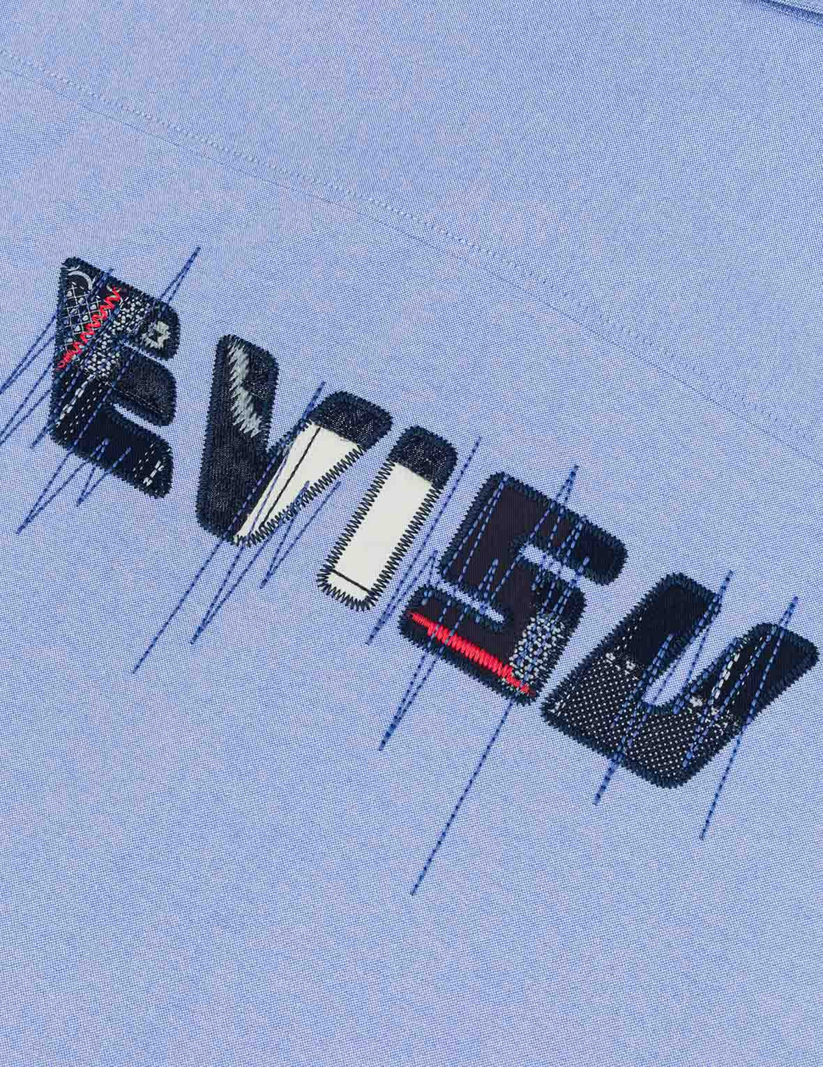 Logo Sashiko and Seagull Print Relax Fit Long-sleeve Shirt - 5