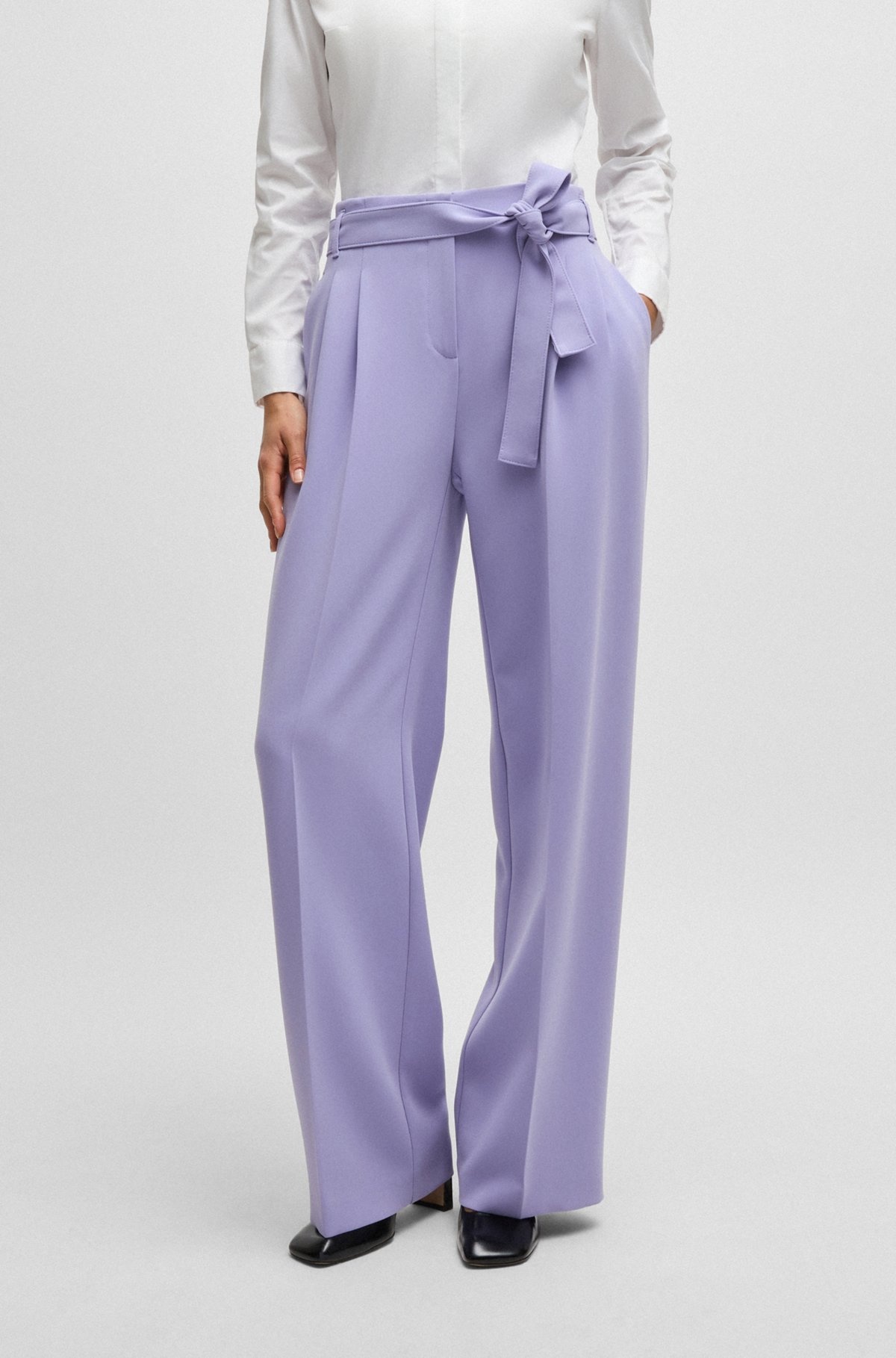 RELAXED-FIT TROUSERS IN CREASE-RESISTANT JAPANESE CREPE - 2