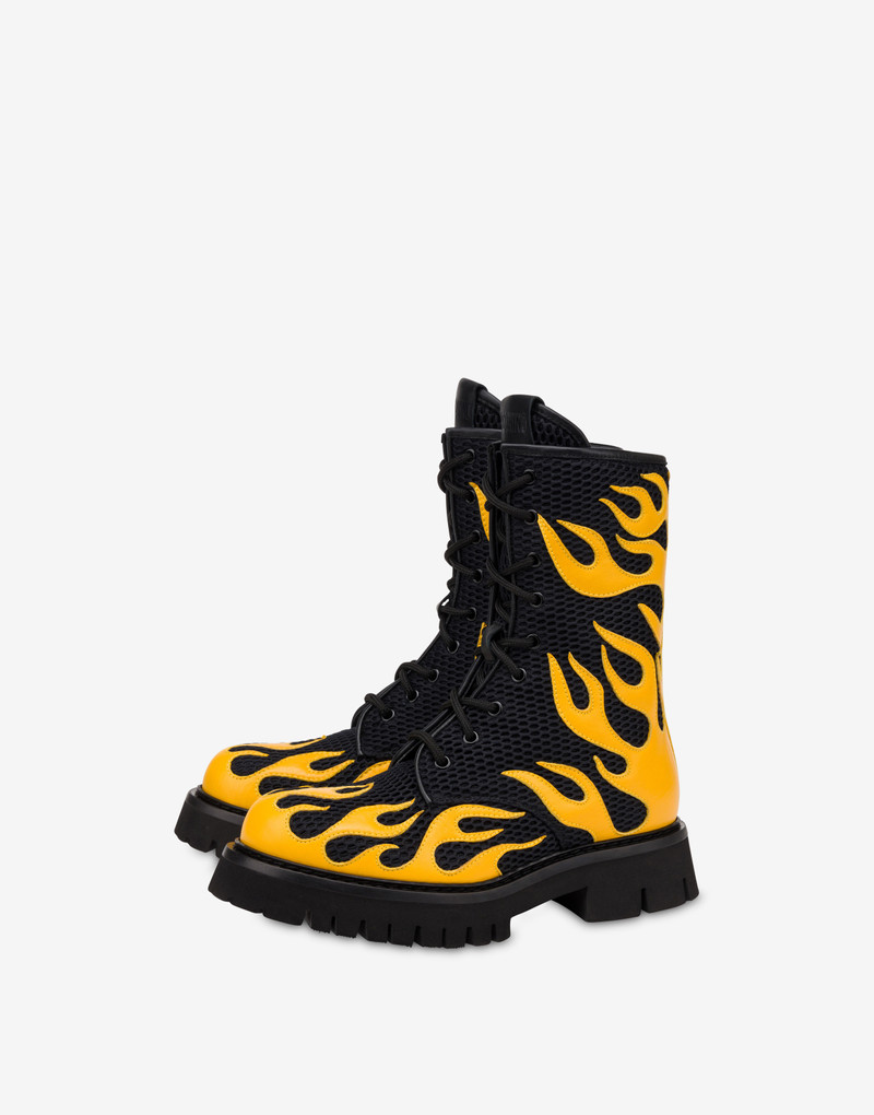 FLAMES MESH COMBAT BOOTS 1