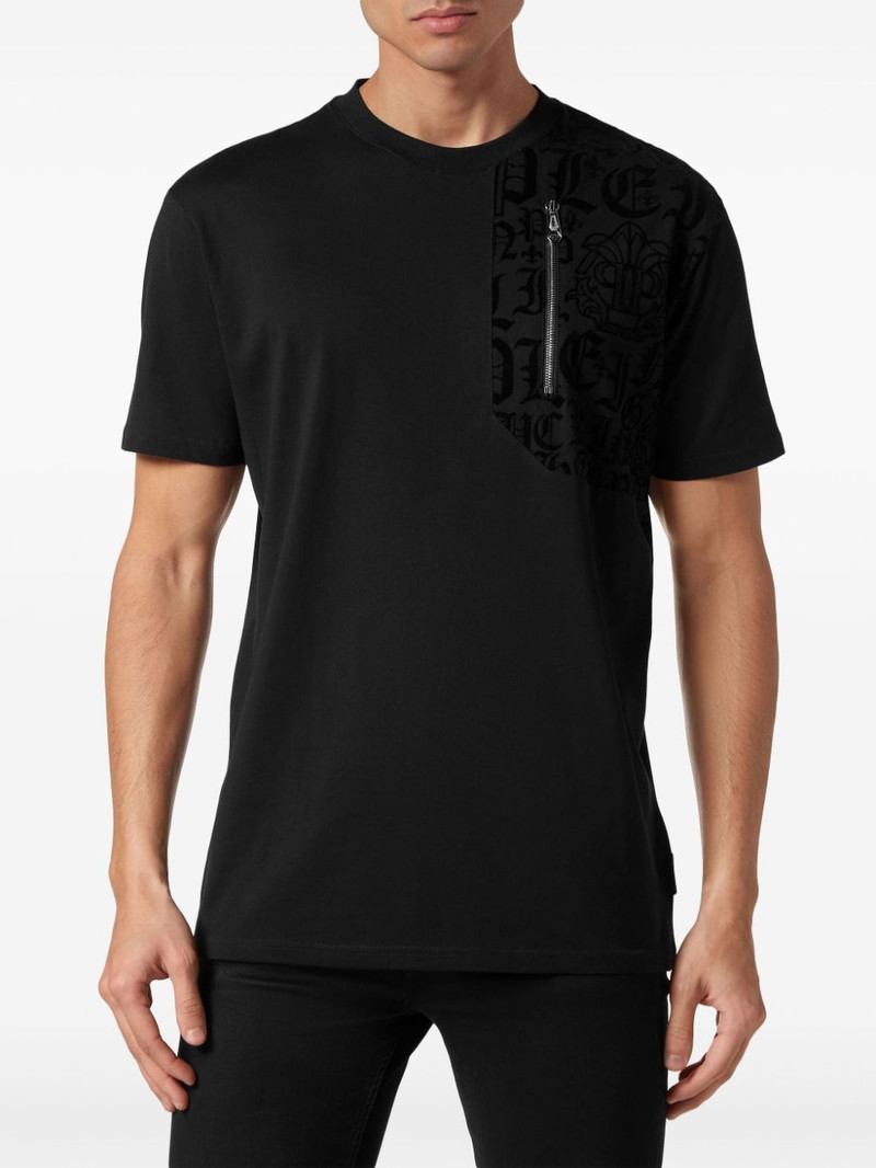 logo-panel zip-detail T-shirt 3