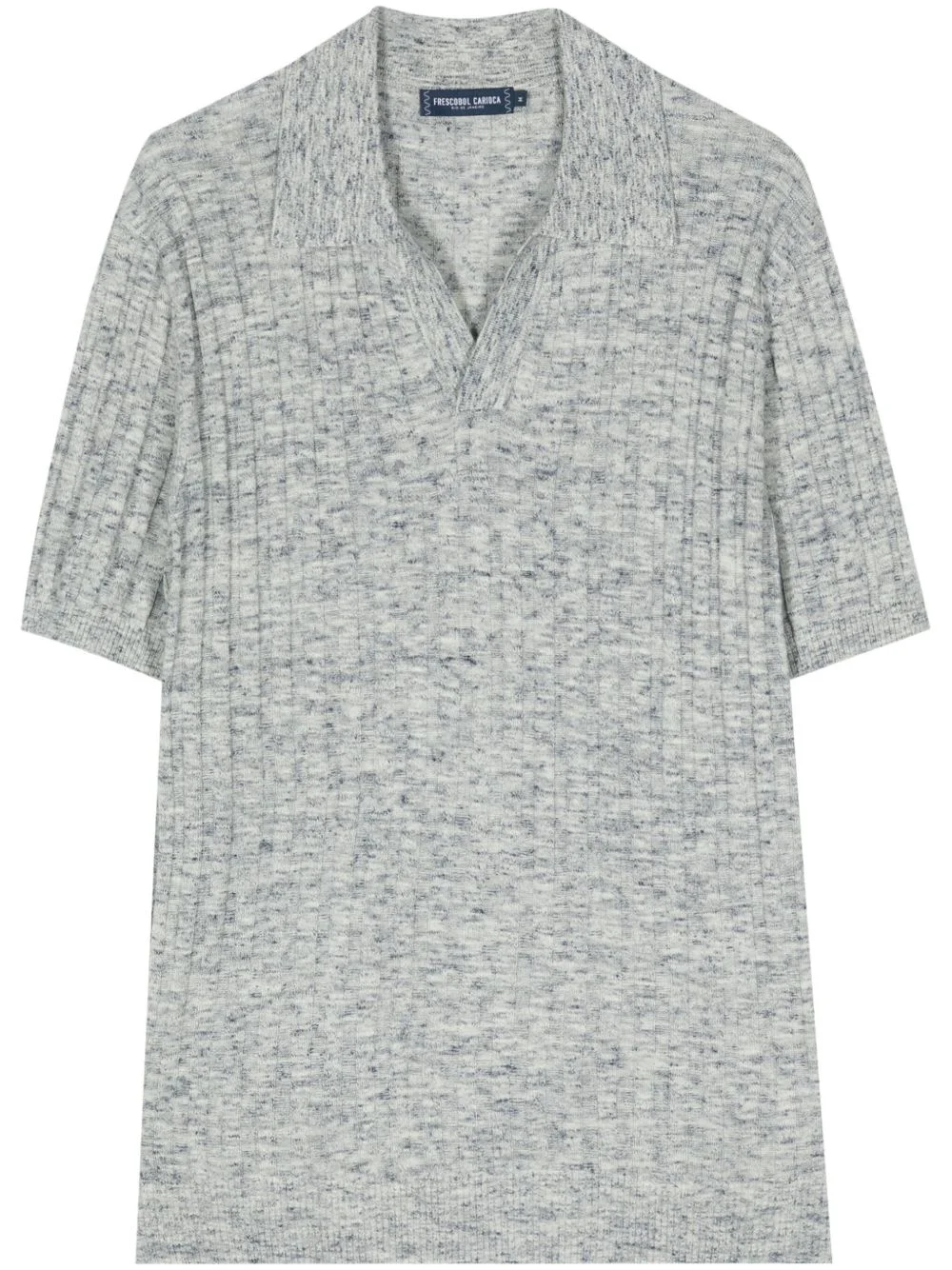 Rino space-dye knitted polo short - 1