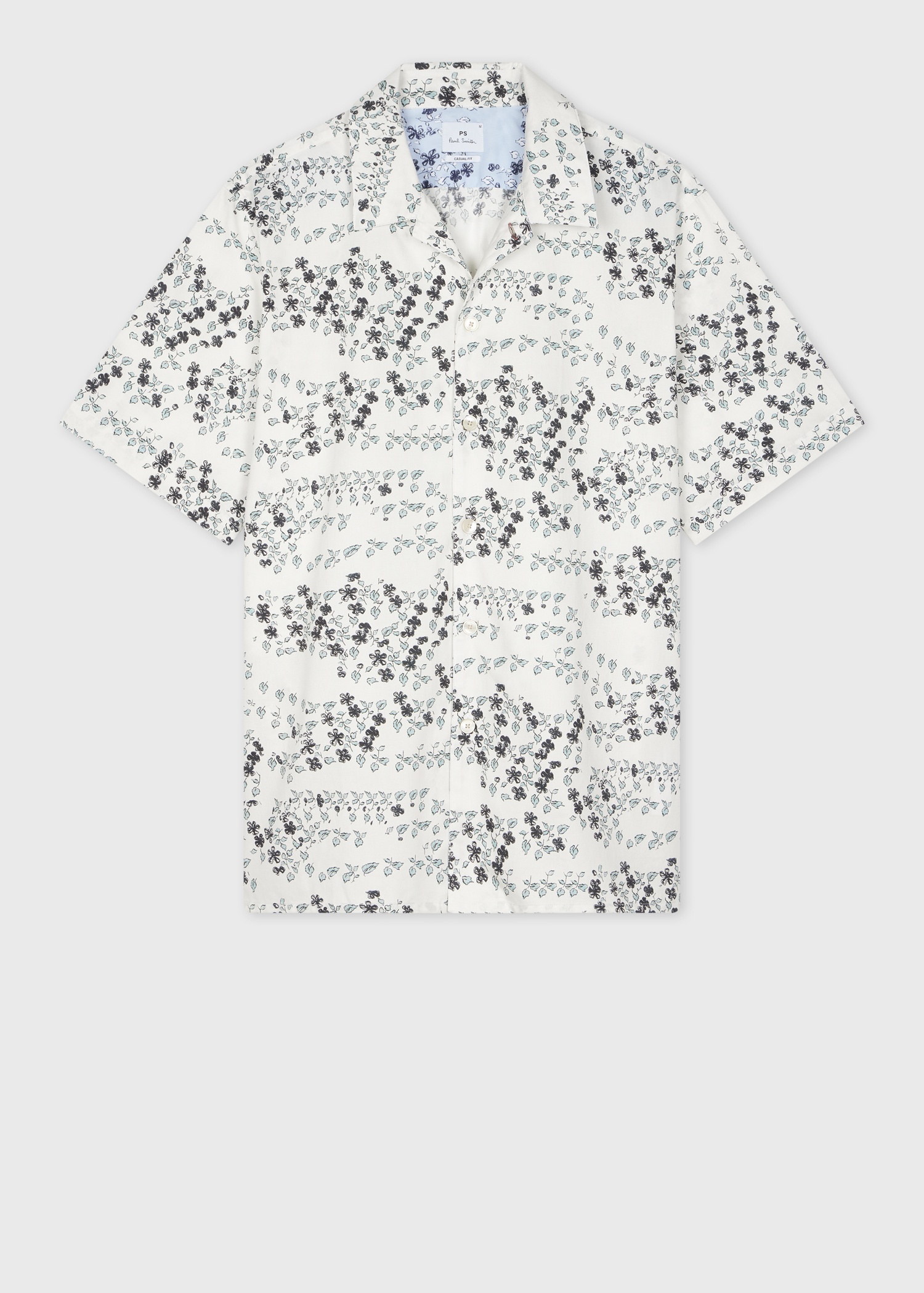 Ecru 'Jasmine' Print Short-Sleeve Shirt - 1