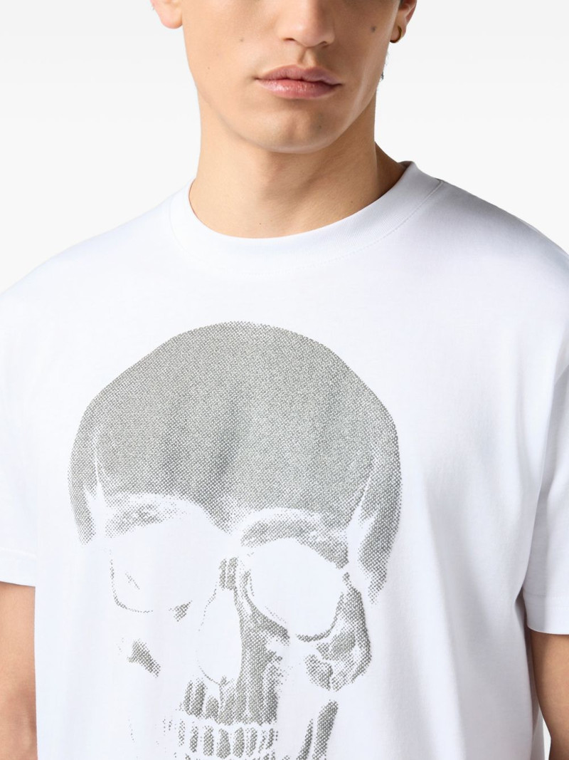 glitter skull round neck T-shirt 4