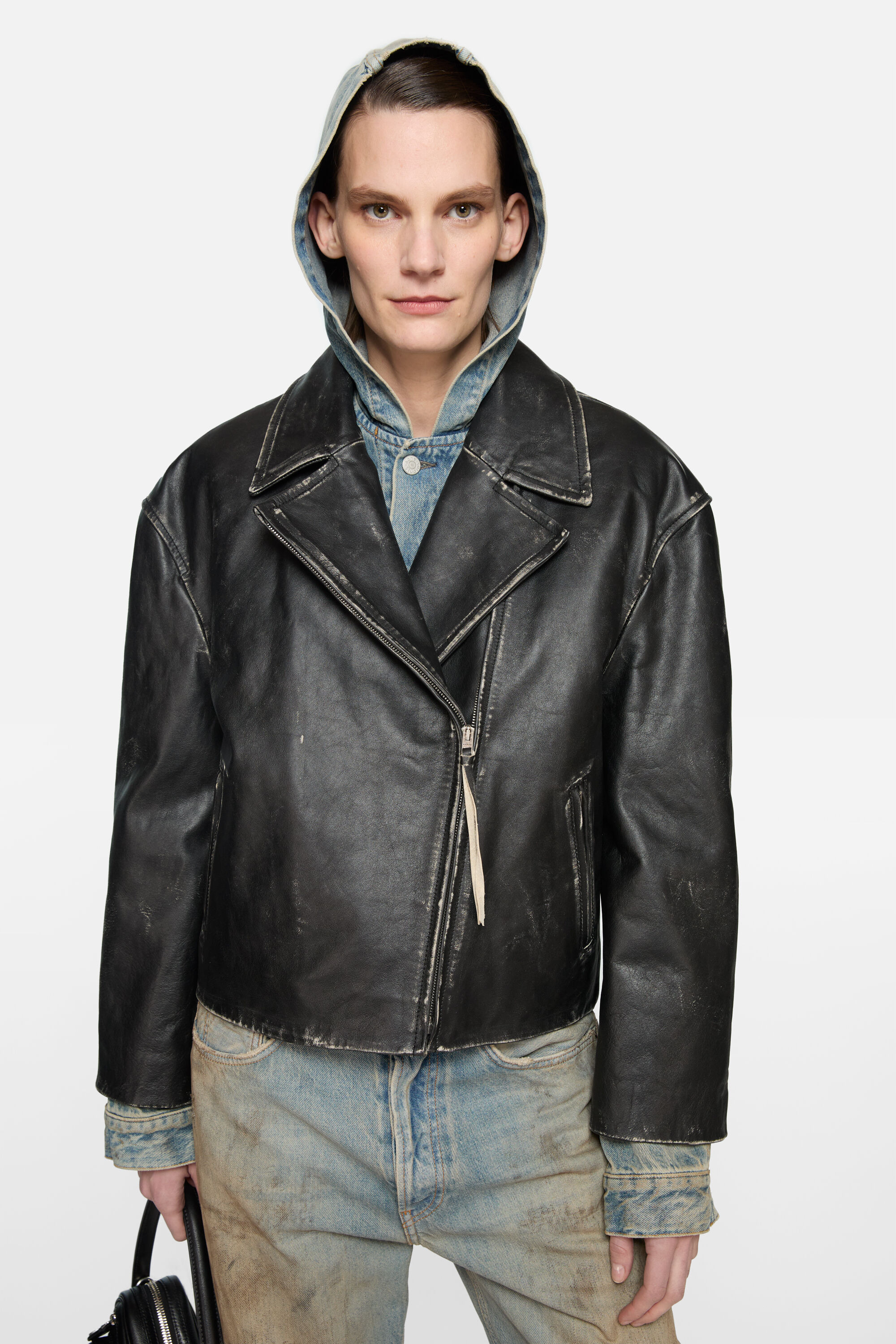 Leather jacket - Black - 4
