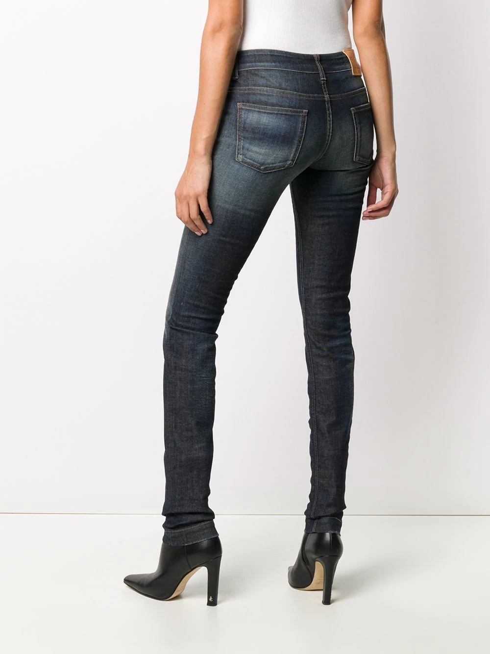 GG chain detail skinny jeans - 4