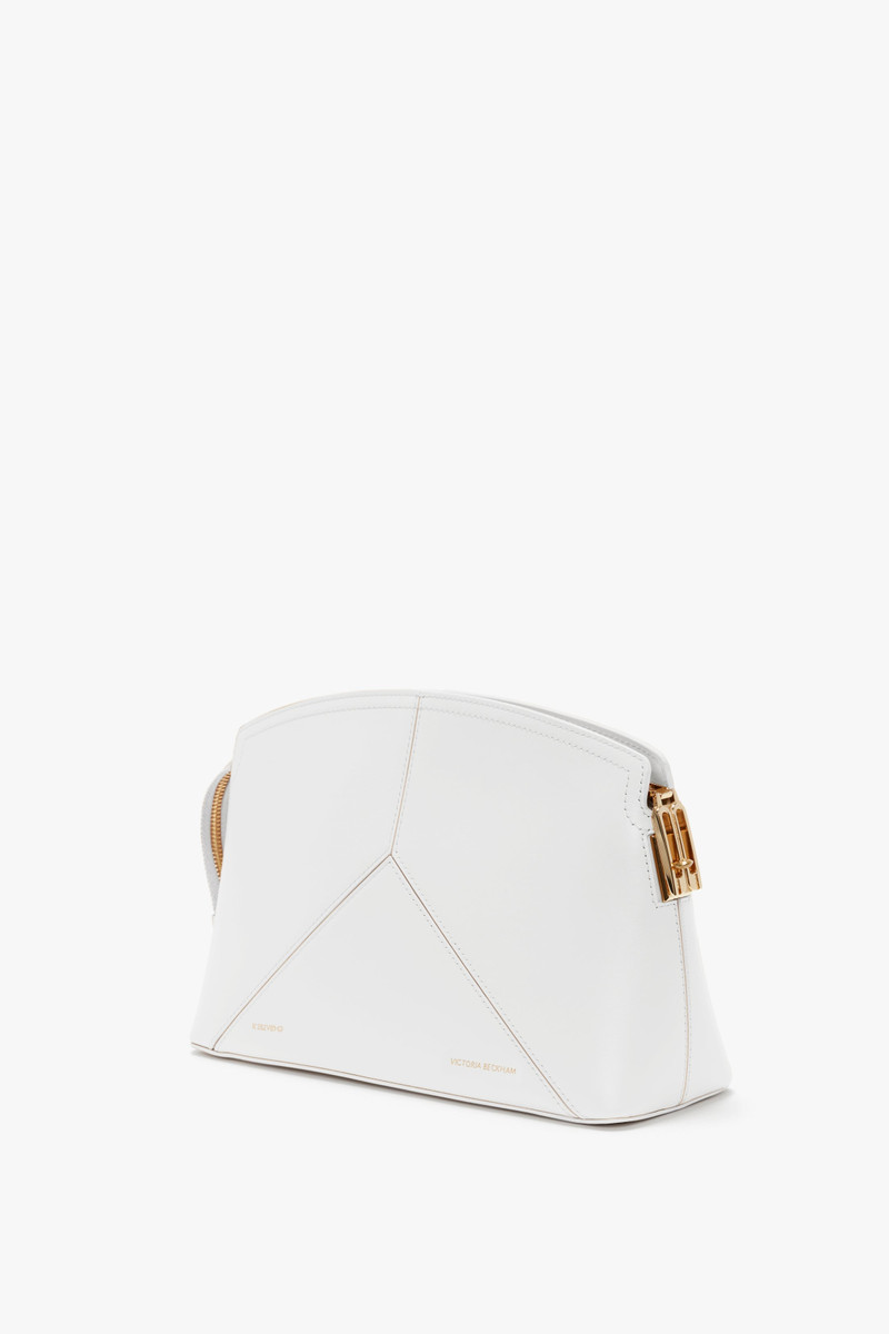 Exclusive Victoria Clutch Bag In White Leather 2