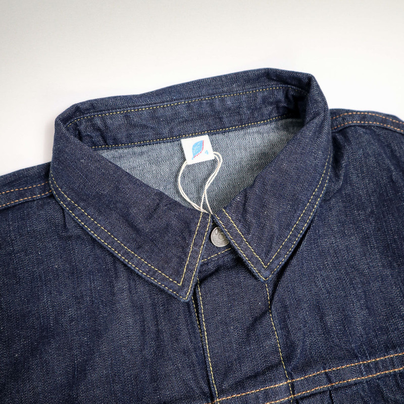 Pure Blue Japan 2237-ID 8oz Denim Type 2 Shirt Indigo outlook