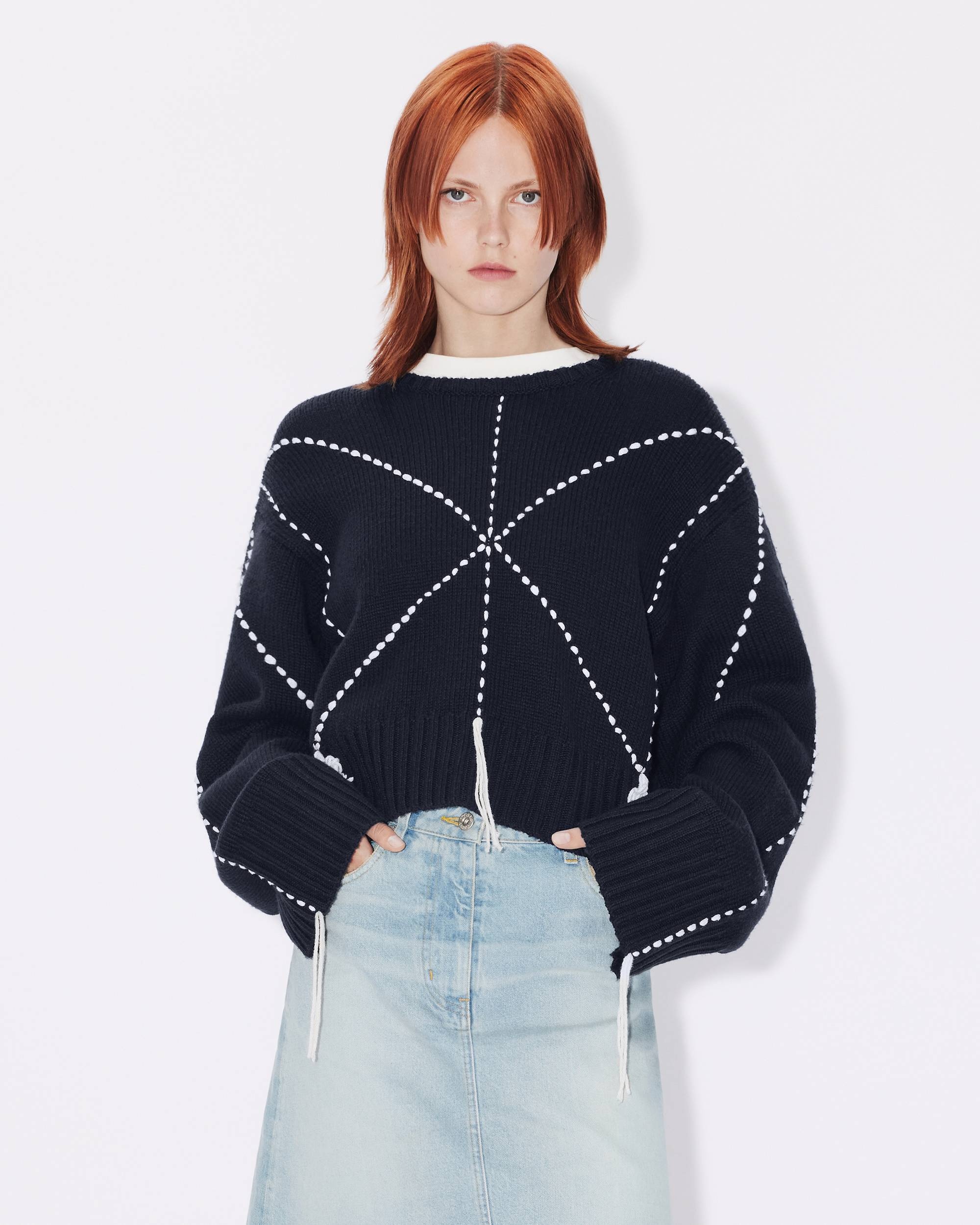 'KENZO Sashiko Stitch' embroidered jumper - 7