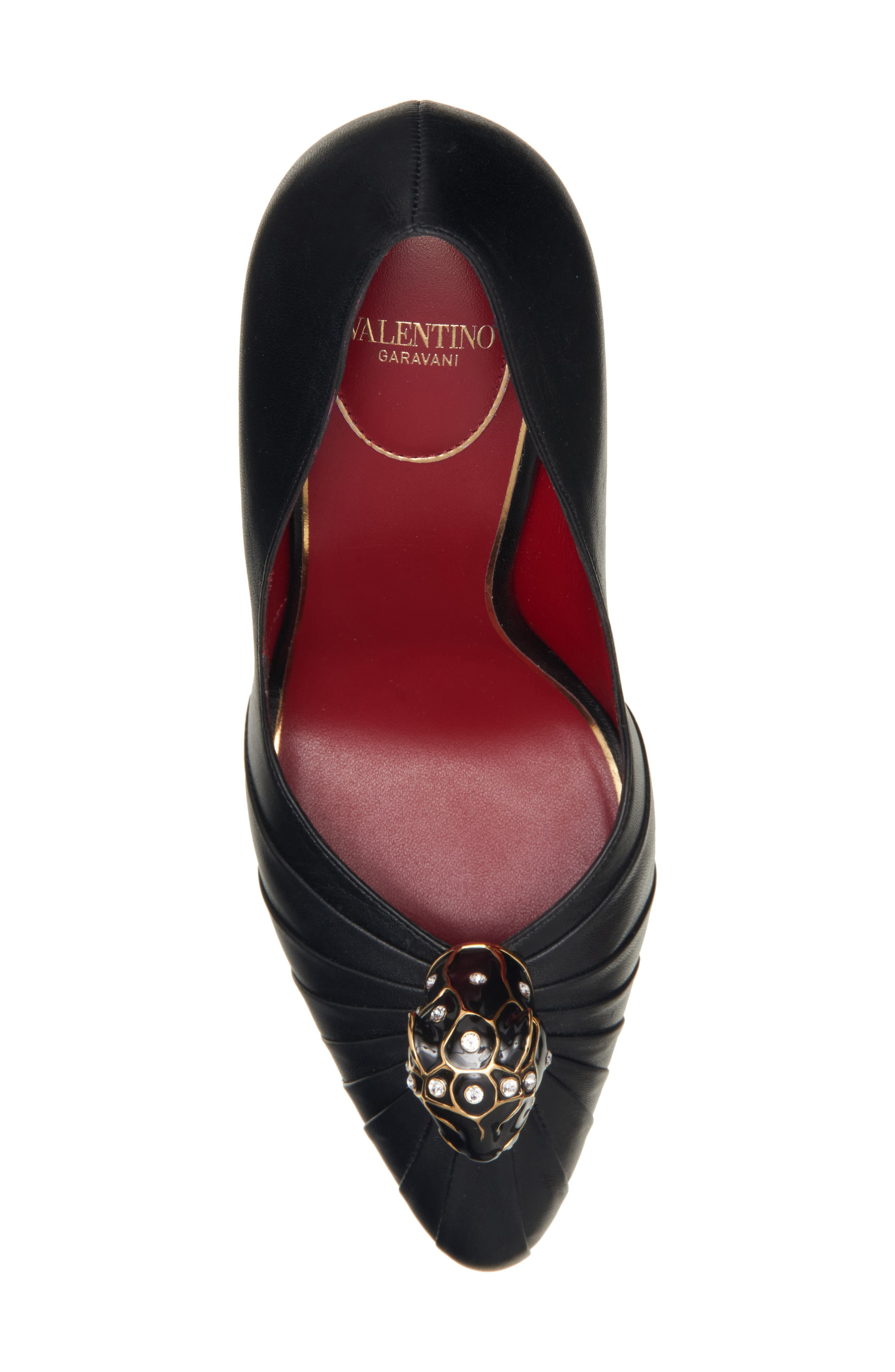 Valentino Panther Pointed Toe Pump in 0No Nero at Nordstrom - 5
