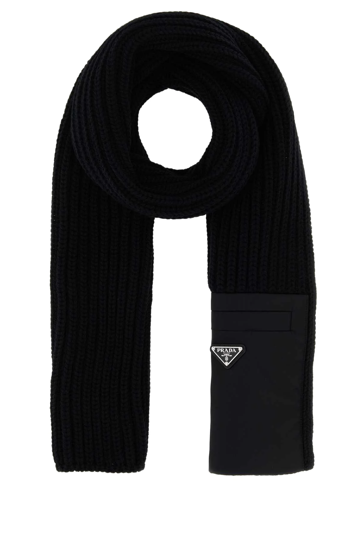 Black Wool Scarf Nero Wswv Sciarpe E Foulard - 1