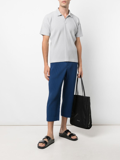 ISSEY MIYAKE pleated polo shirt outlook