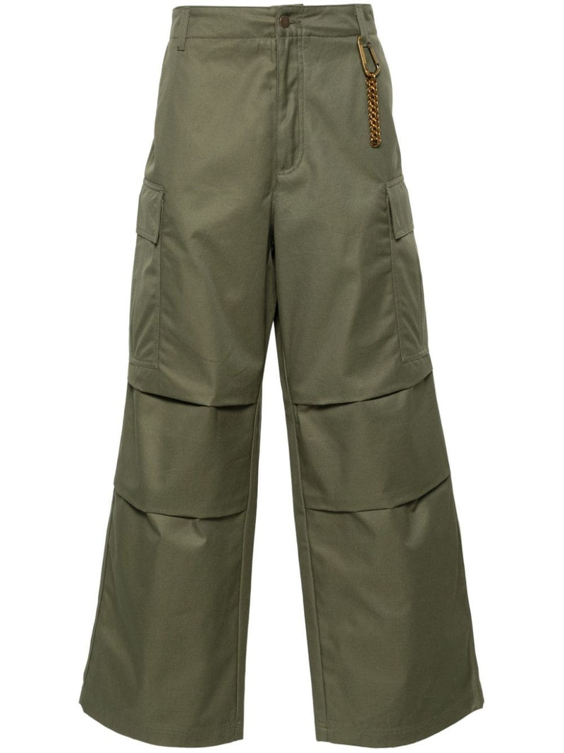 twill wide-leg trousers 1