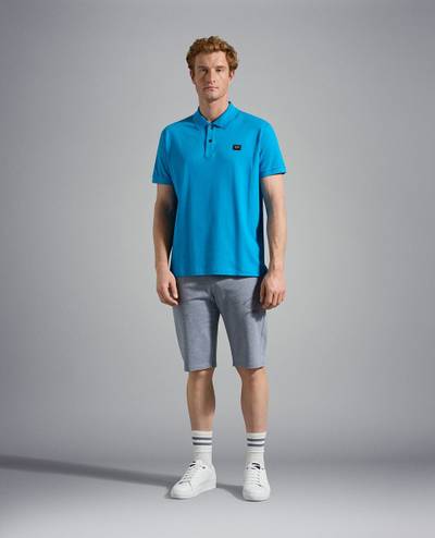 Paul & Shark Organic cotton piqué polo with iconic badge outlook