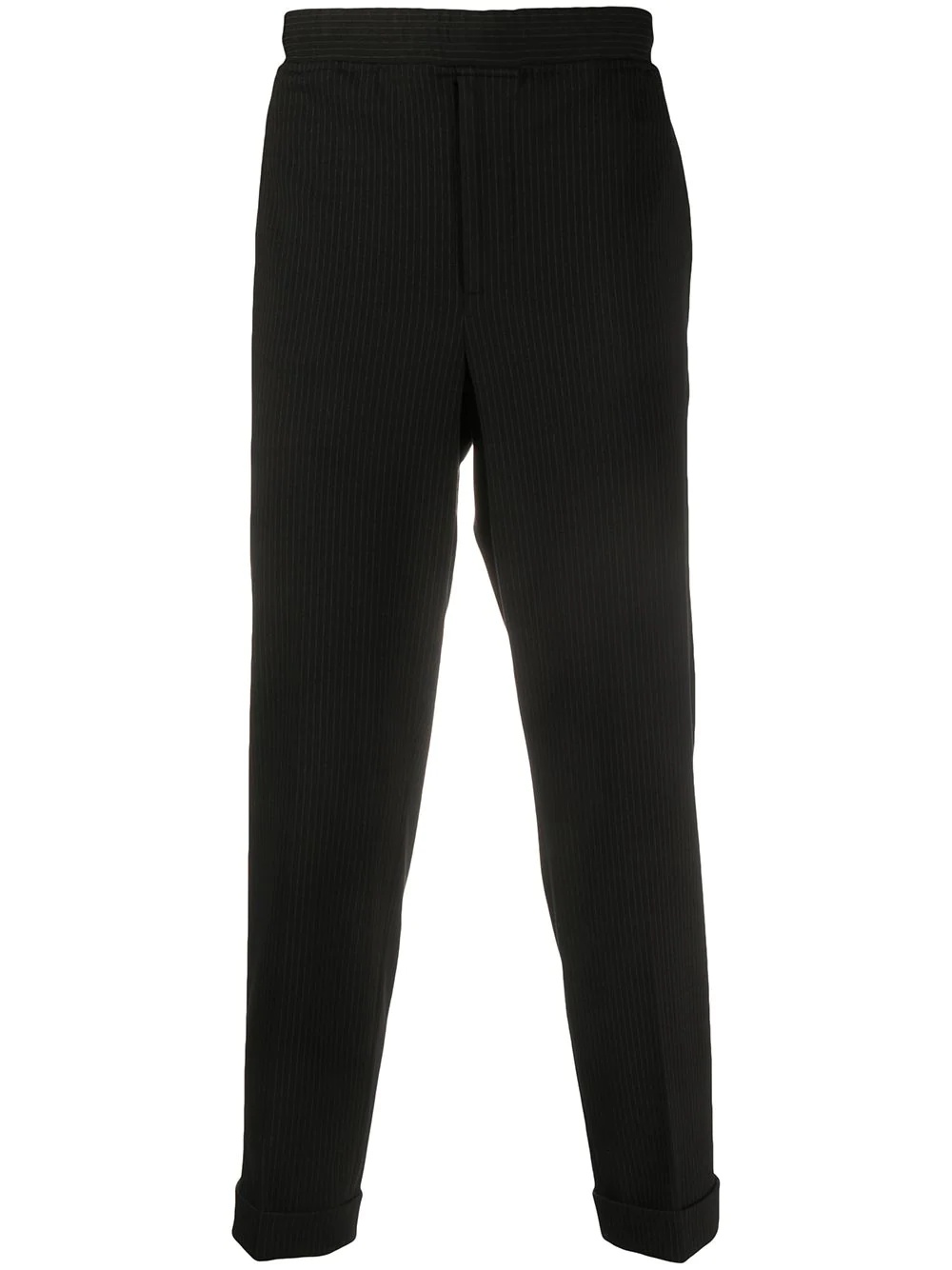 pinstriped cropped trousers - 1