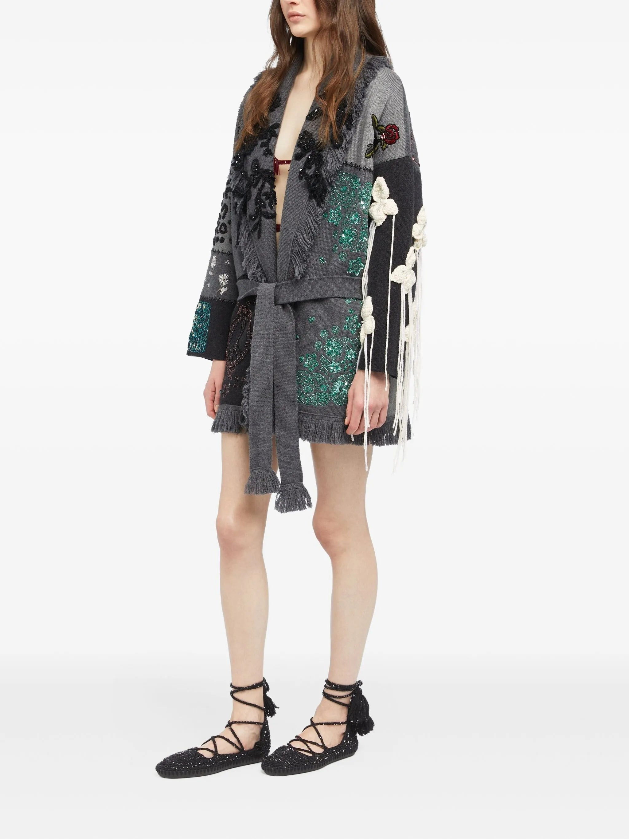 Alanui Midnight In Manhattan Patchwork Cardigan - 5