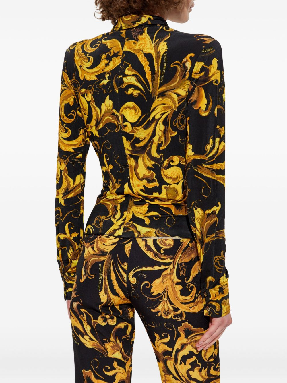 baroque-print long-sleeve shirt - 4