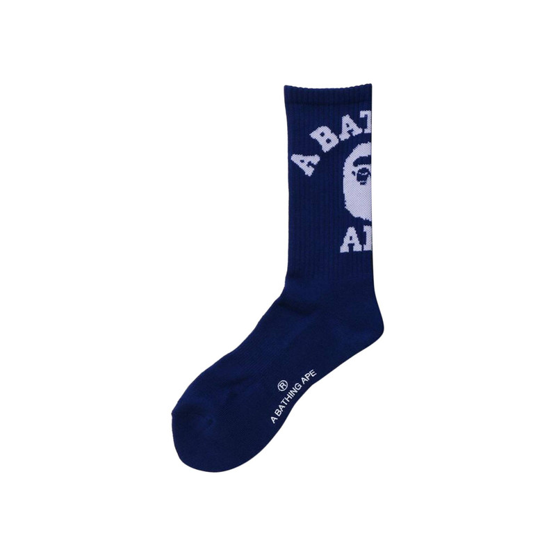 A BATHING APE® BAPE College Socks 'Blue' outlook