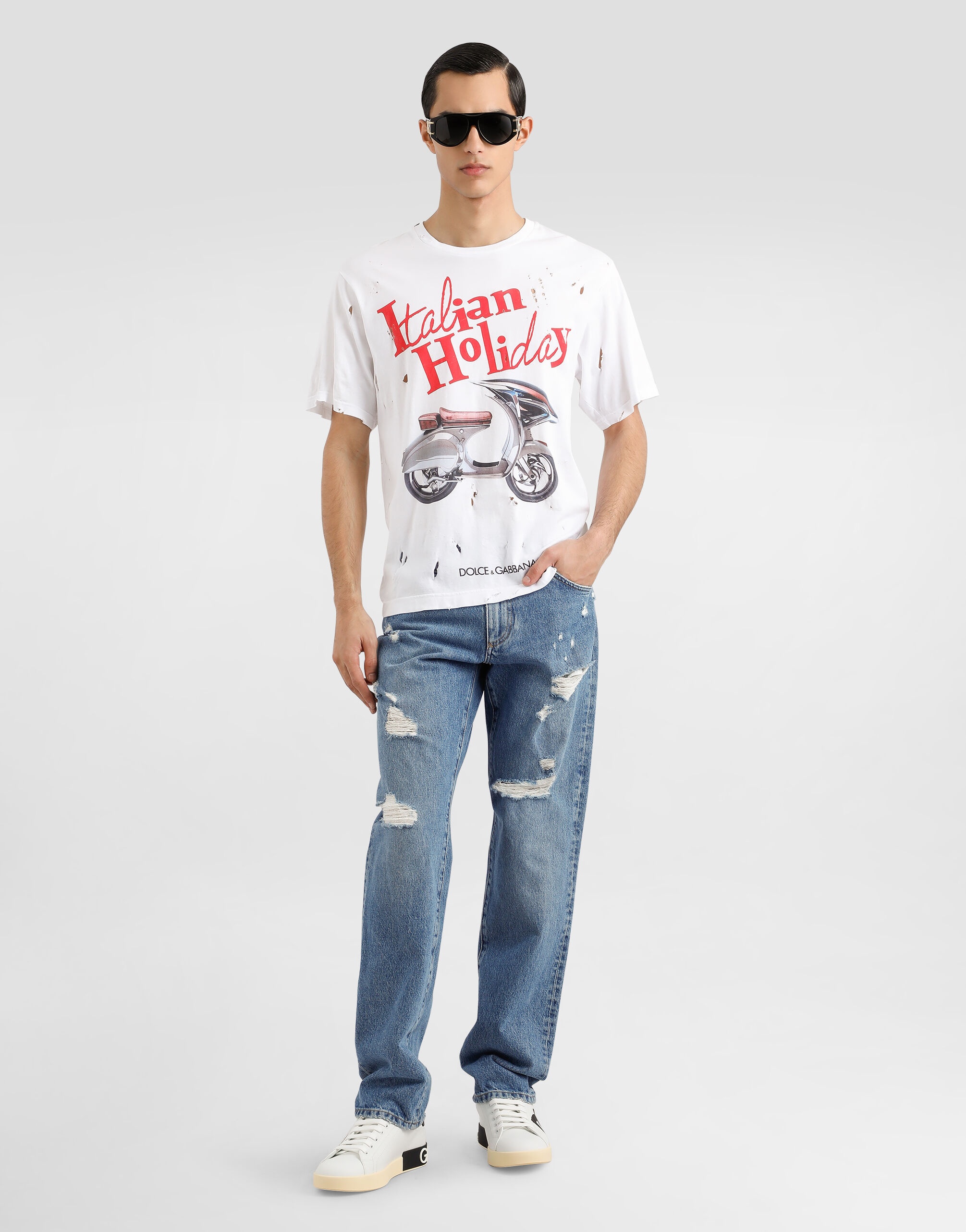 Classic cotton jeans with tag - 2