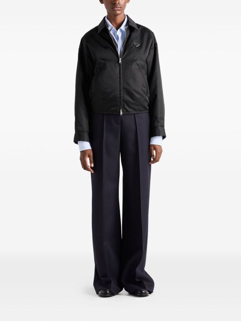 Prada triangle-logo shirt-collar shirt jacket outlook