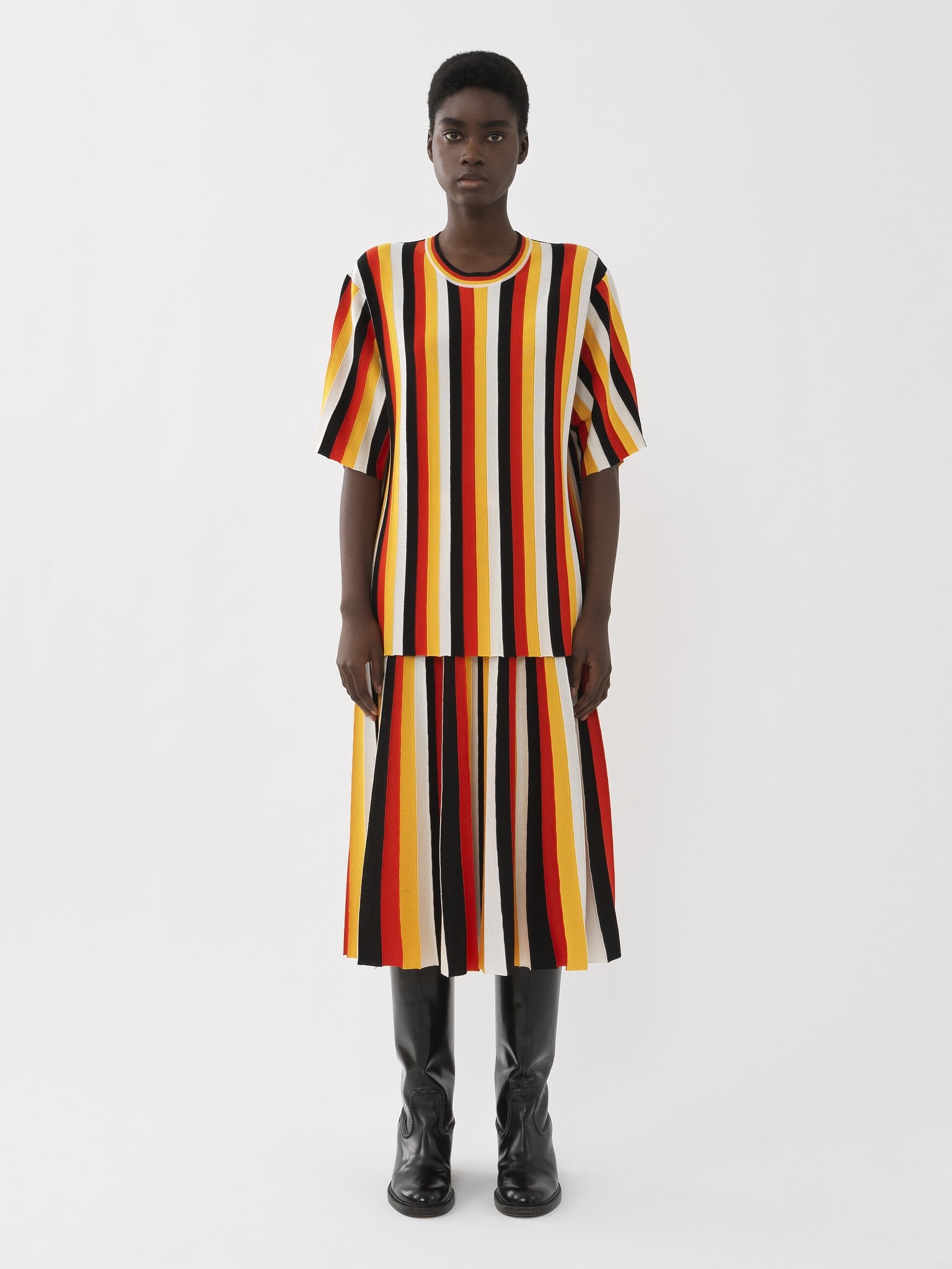 PLEATED MID-LENGTH SKIRT - 2