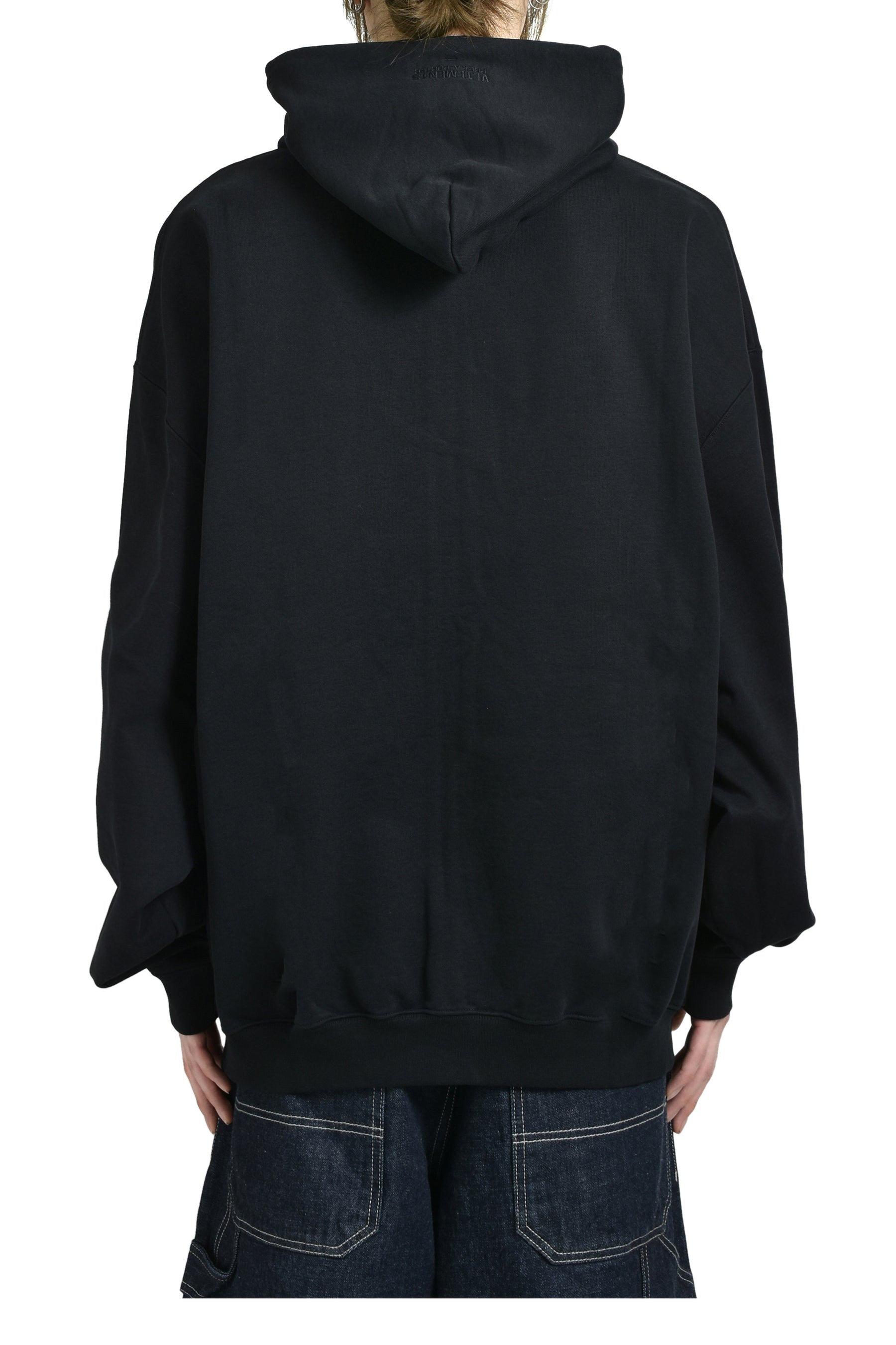 LOGO OVERSIZED ZIP-UP HOODIE / BLK - 2