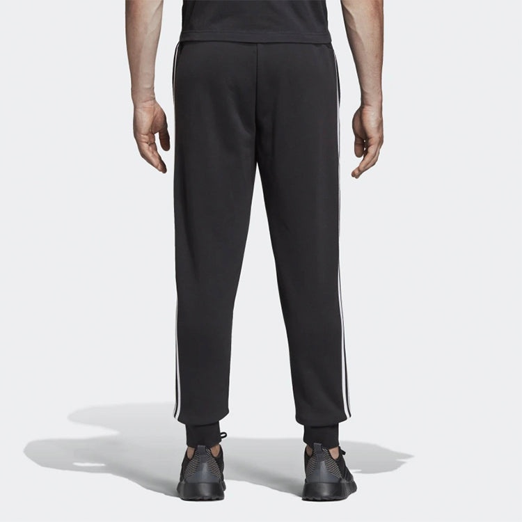 adidas Essentials 3-Stripes Tapered Cuffed Pants Men Black DU0468 - 4