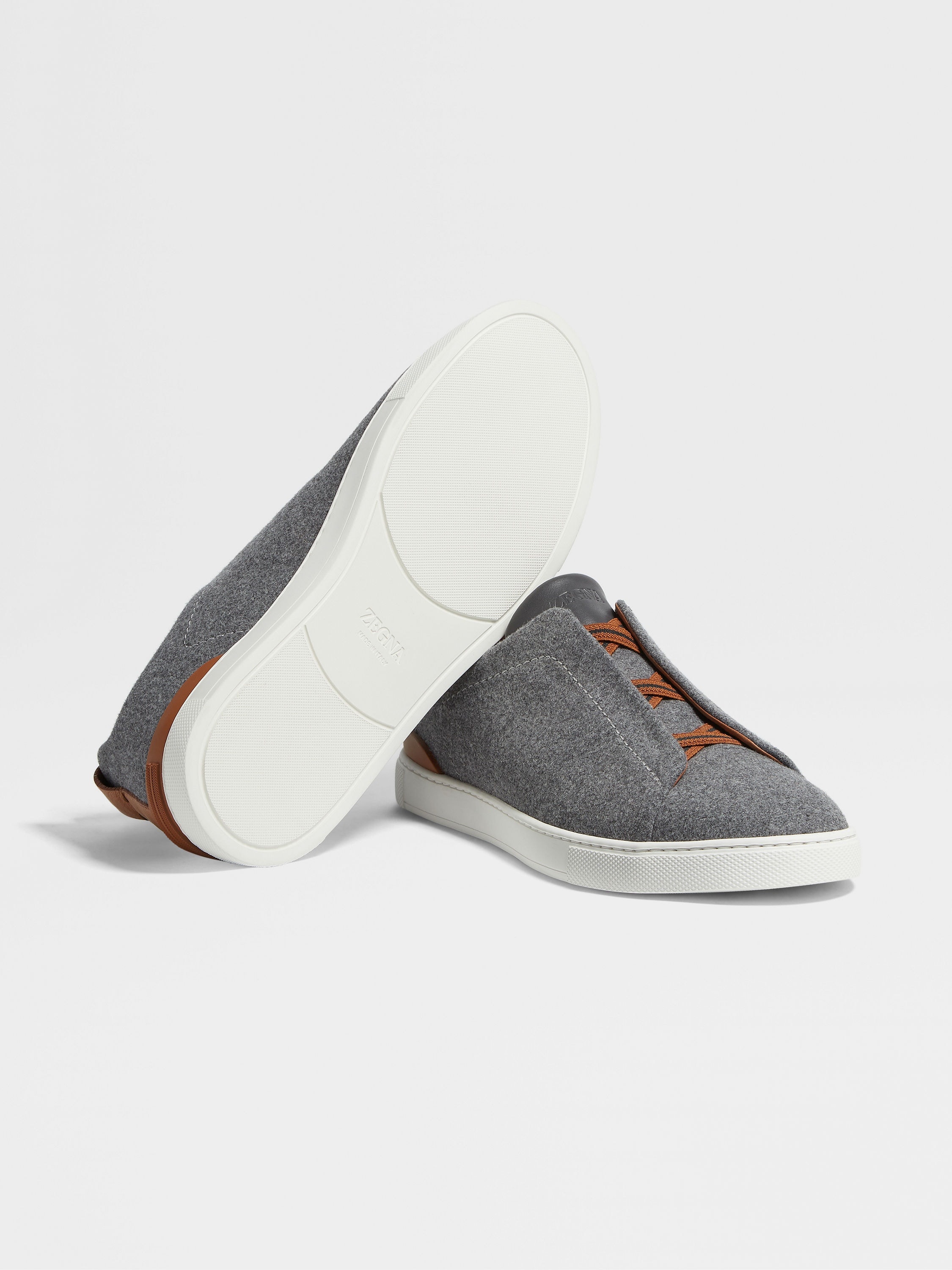 GREY MÉLANGE #USETHEEXISTING™ WOOL TRIPLE STITCH™ SNEAKERS - 5