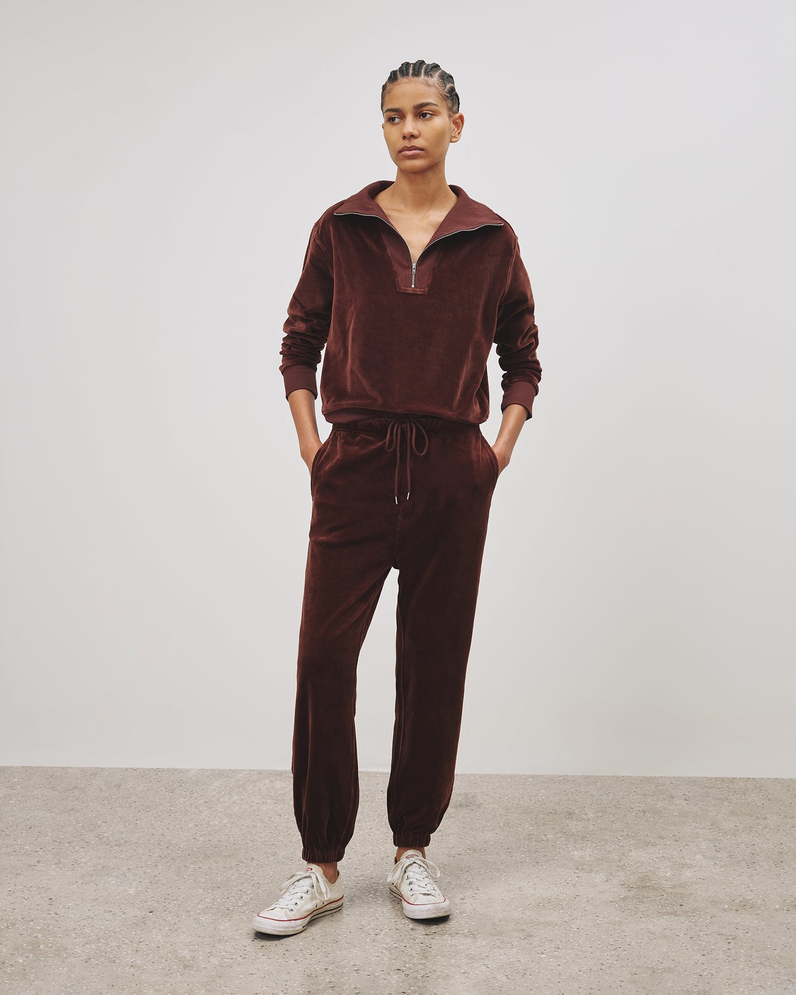 BENTLEY VELOUR QUARTER ZIP SWEATSHIRT - 2