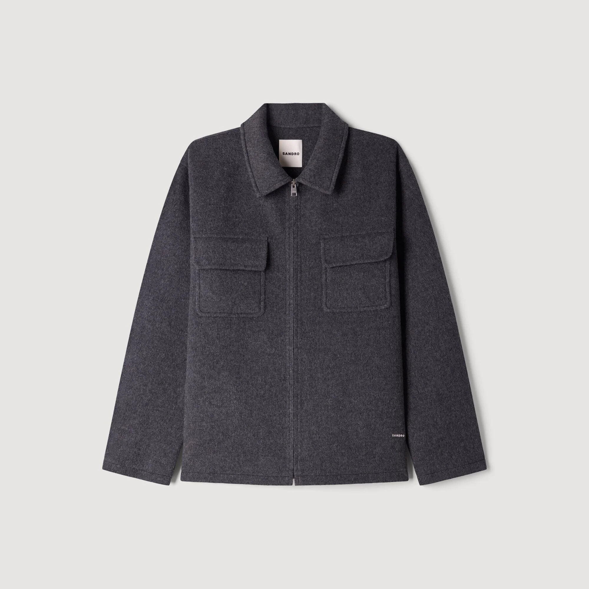ZIPPED WOOL OVERSHIRT - 1