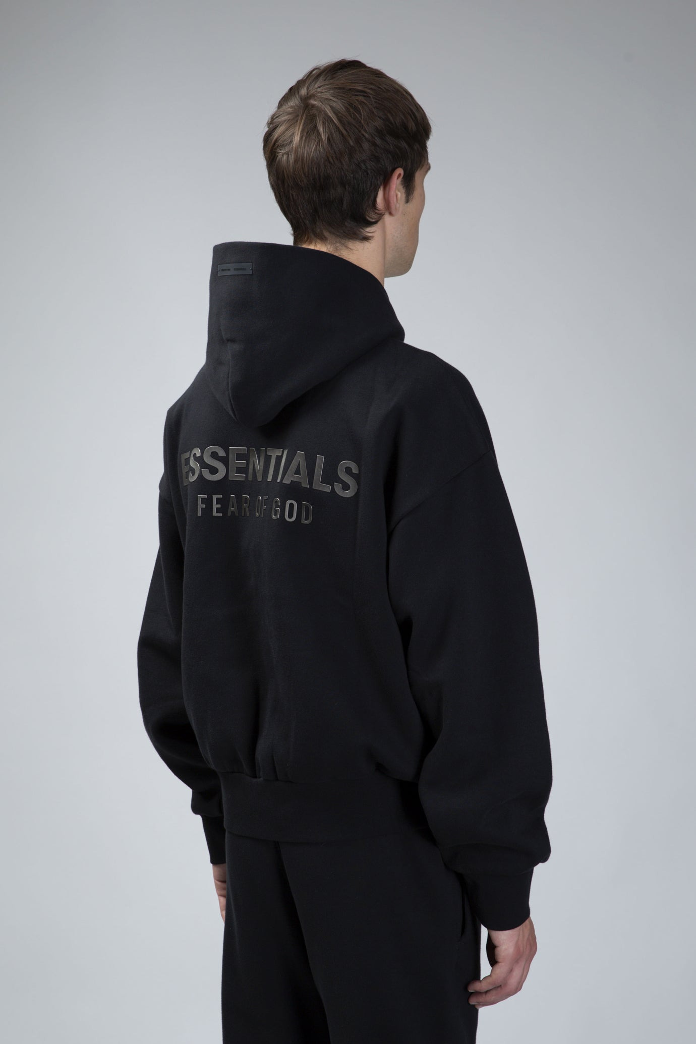 Classic Fit Hoodie - Jet Black - 3