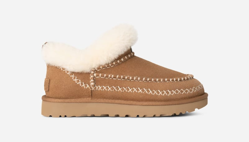 ® Women's Classic Ultra Mini Alpine Sheepskin Classic Boots in Chestnut 1
