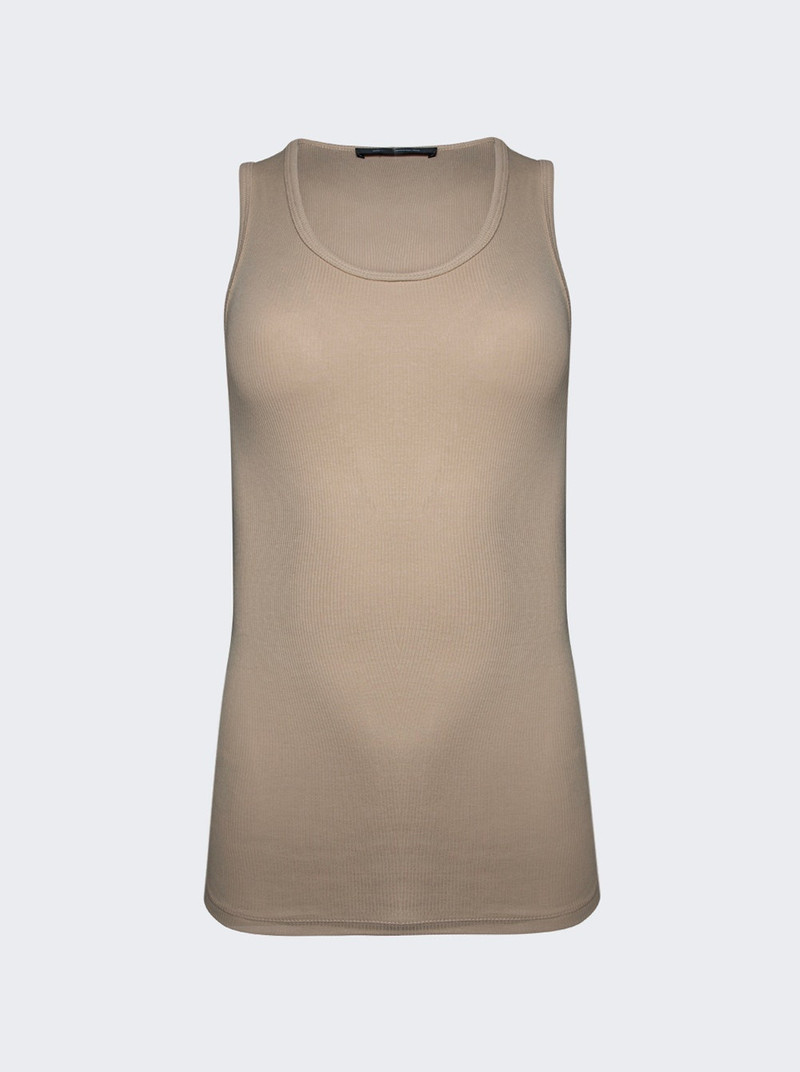 ribbed cotton tank top - 1