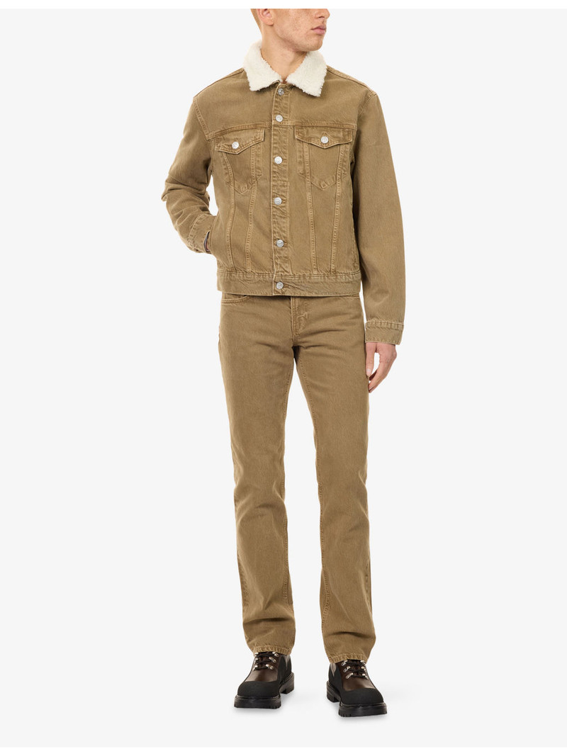 PAIGE Erickson Faux-Shearling Collar Denim Jacket outlook