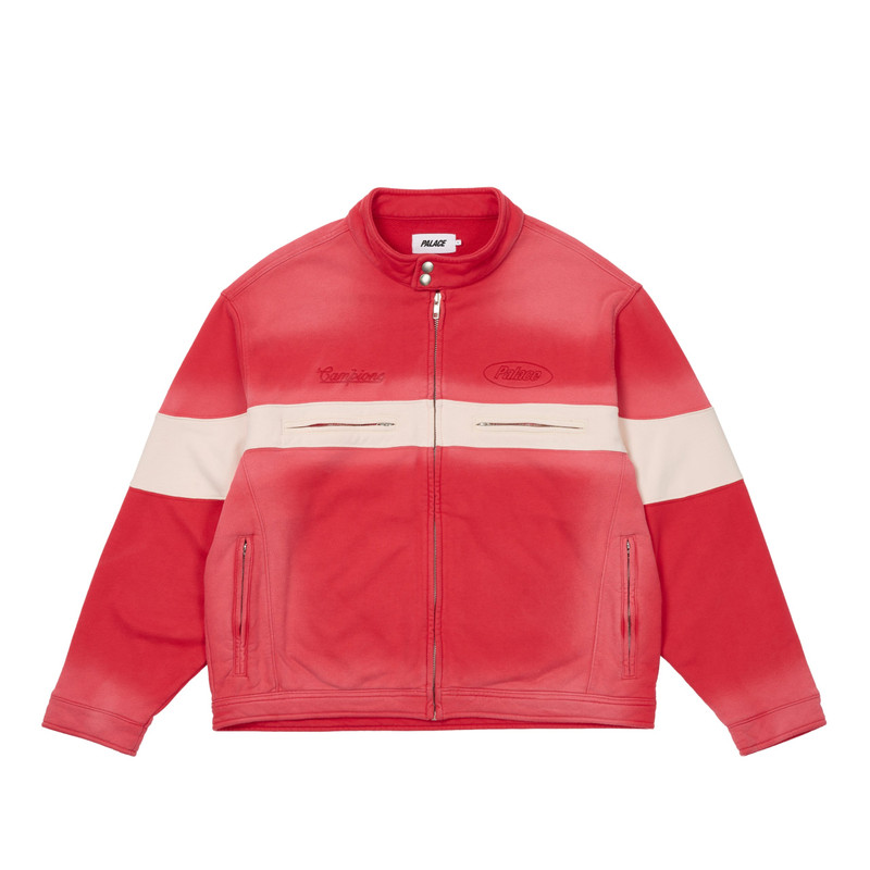 WASHED MOTO JACKET TRUEST RED - 1